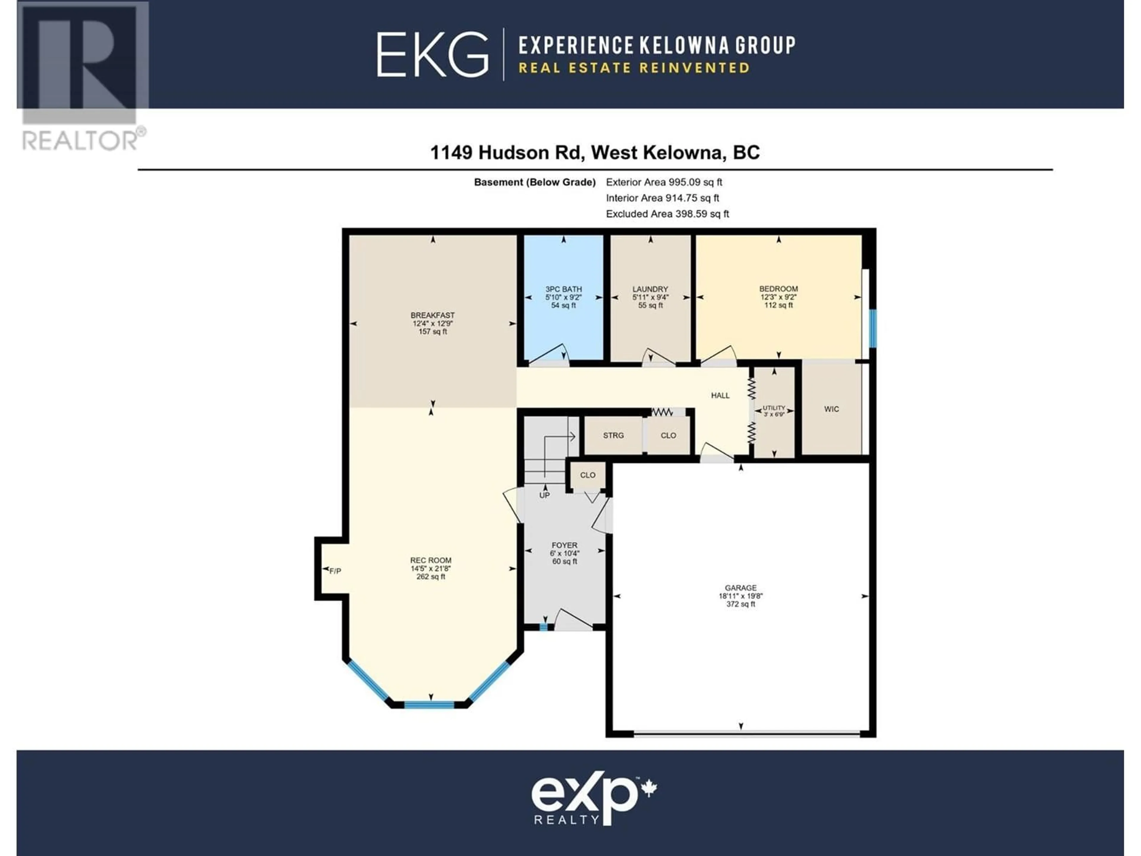 Floor plan for 1149 HUDSON ROAD, West Kelowna British Columbia V1Z1J2