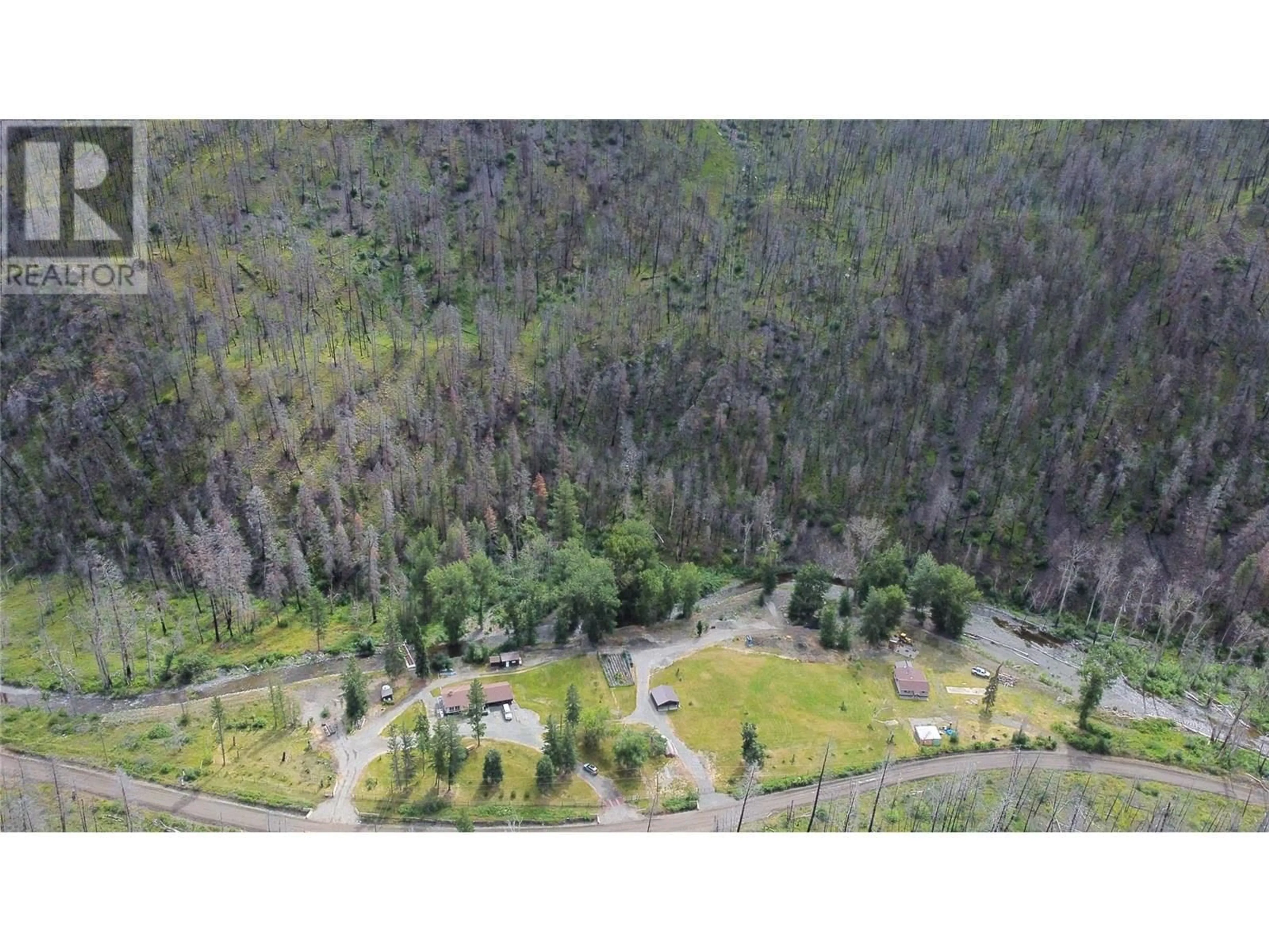 A pic from outside/outdoor area/front of a property/back of a property/a pic from drone, forest/trees view for 6520 DEADMAN VIDETTE ROAD, Out of Area British Columbia V0K2J0