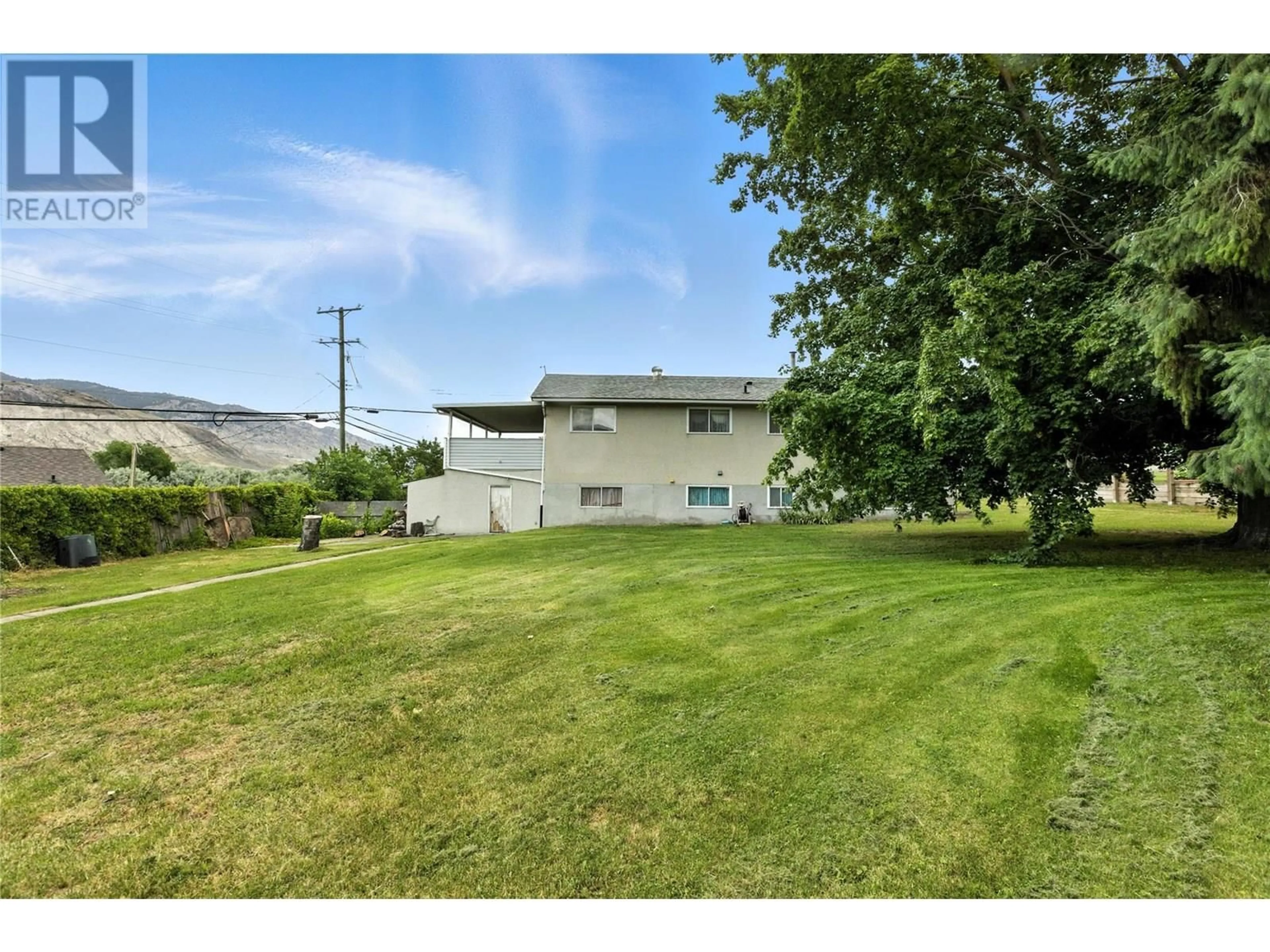 A pic from outside/outdoor area/front of a property/back of a property/a pic from drone, mountain view for 205 O'CONNOR ROAD, Kamloops British Columbia V2C5A3