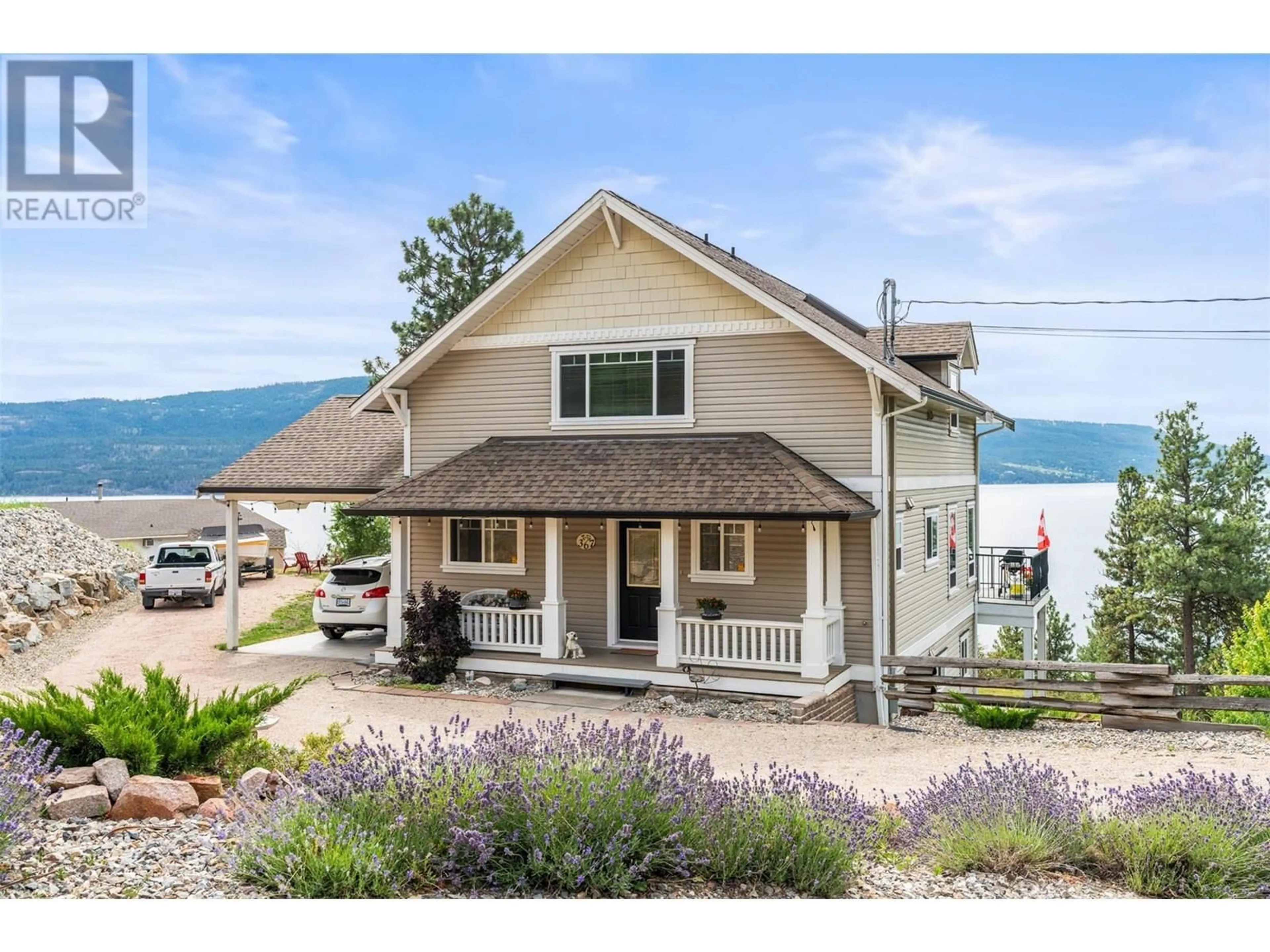 Home with vinyl exterior material, water/lake/river/ocean view for 367 KILLARNEY WAY, Vernon British Columbia V1H2C5