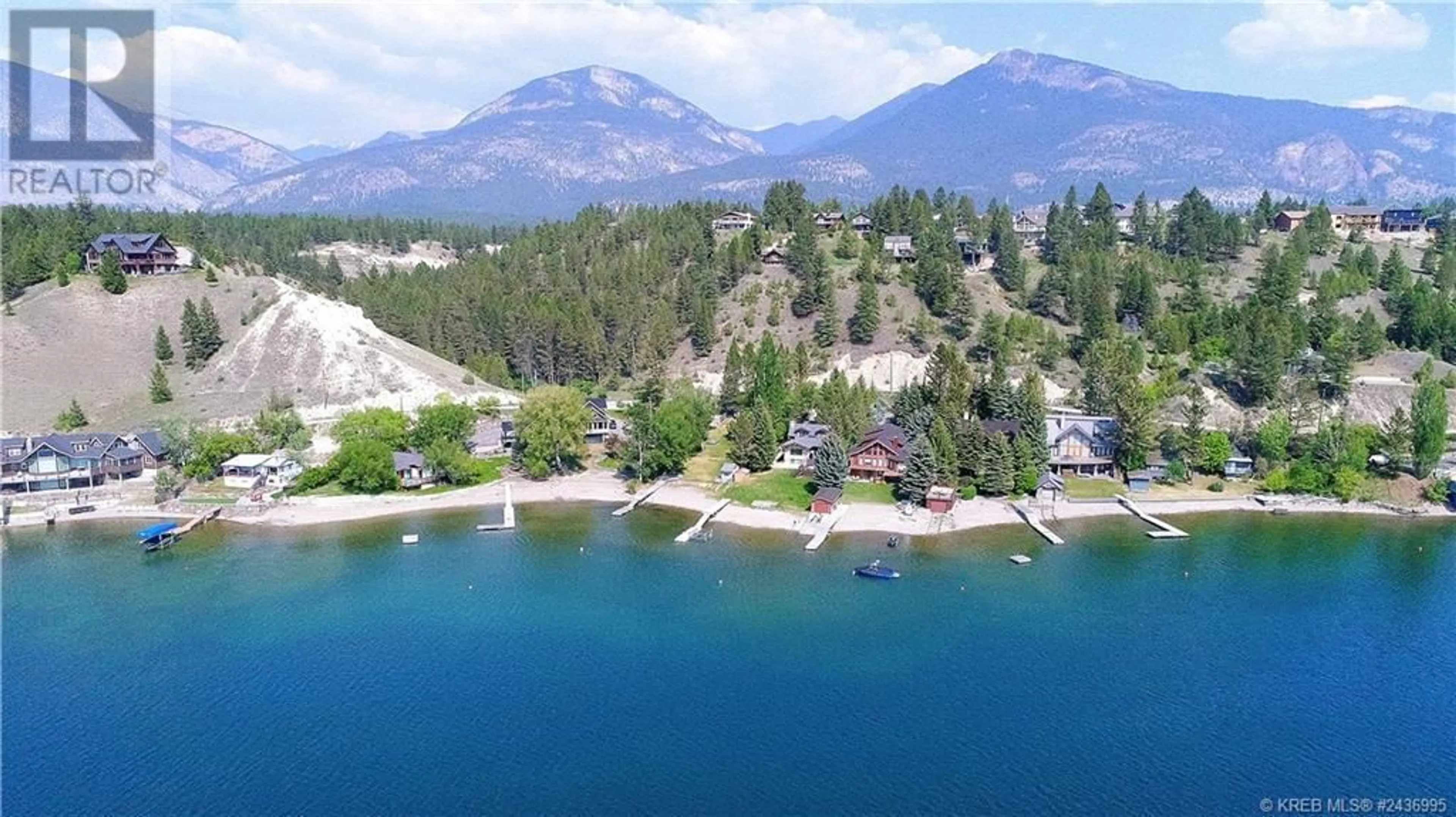 A pic from outside/outdoor area/front of a property/back of a property/a pic from drone, water/lake/river/ocean view for 615/619 LAKEVIEW ROAD, Invermere British Columbia V0A1K3