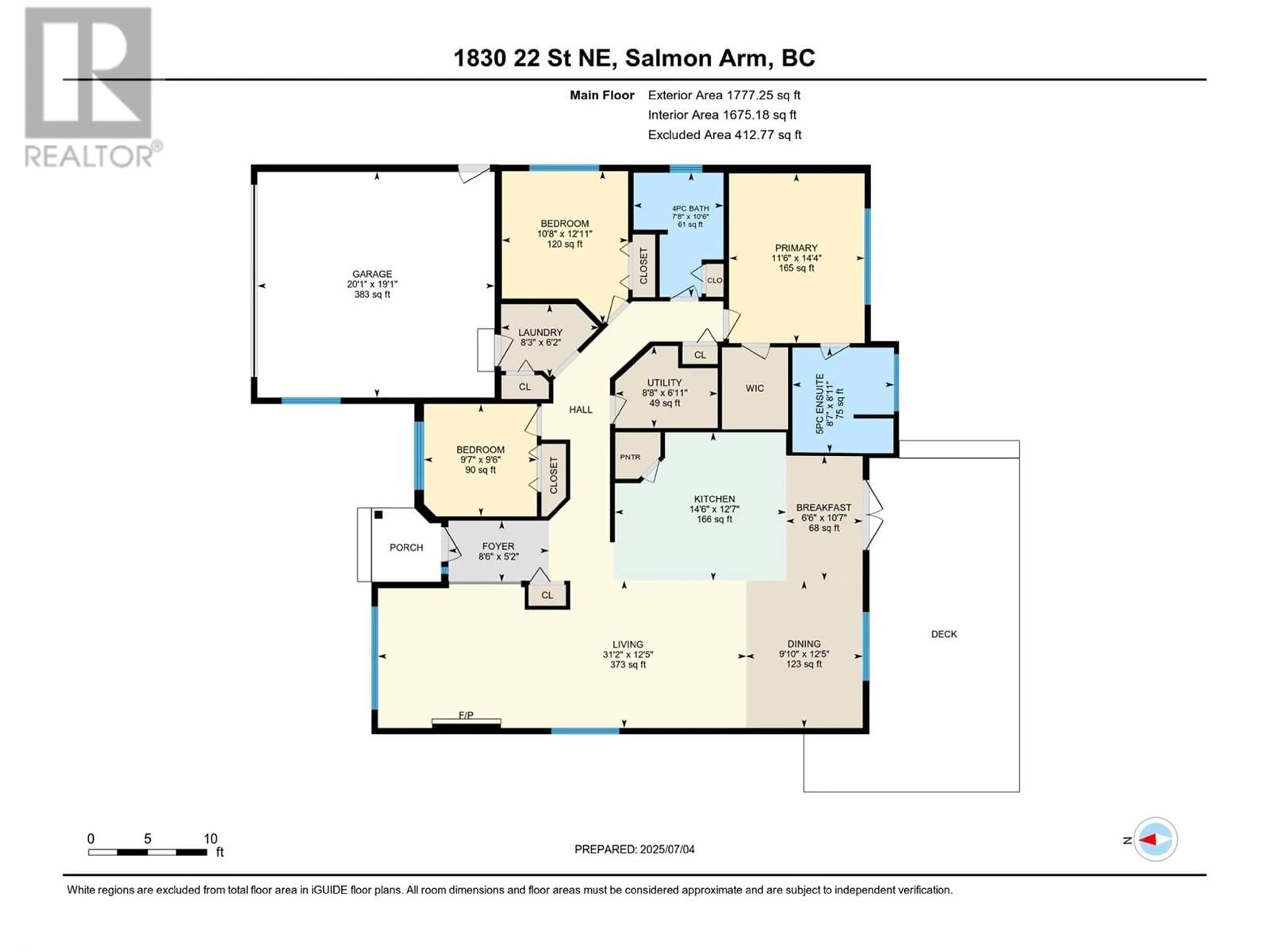 Floor plan for 1830 22 STREET NORTHEAST, Salmon Arm British Columbia V1E4N3