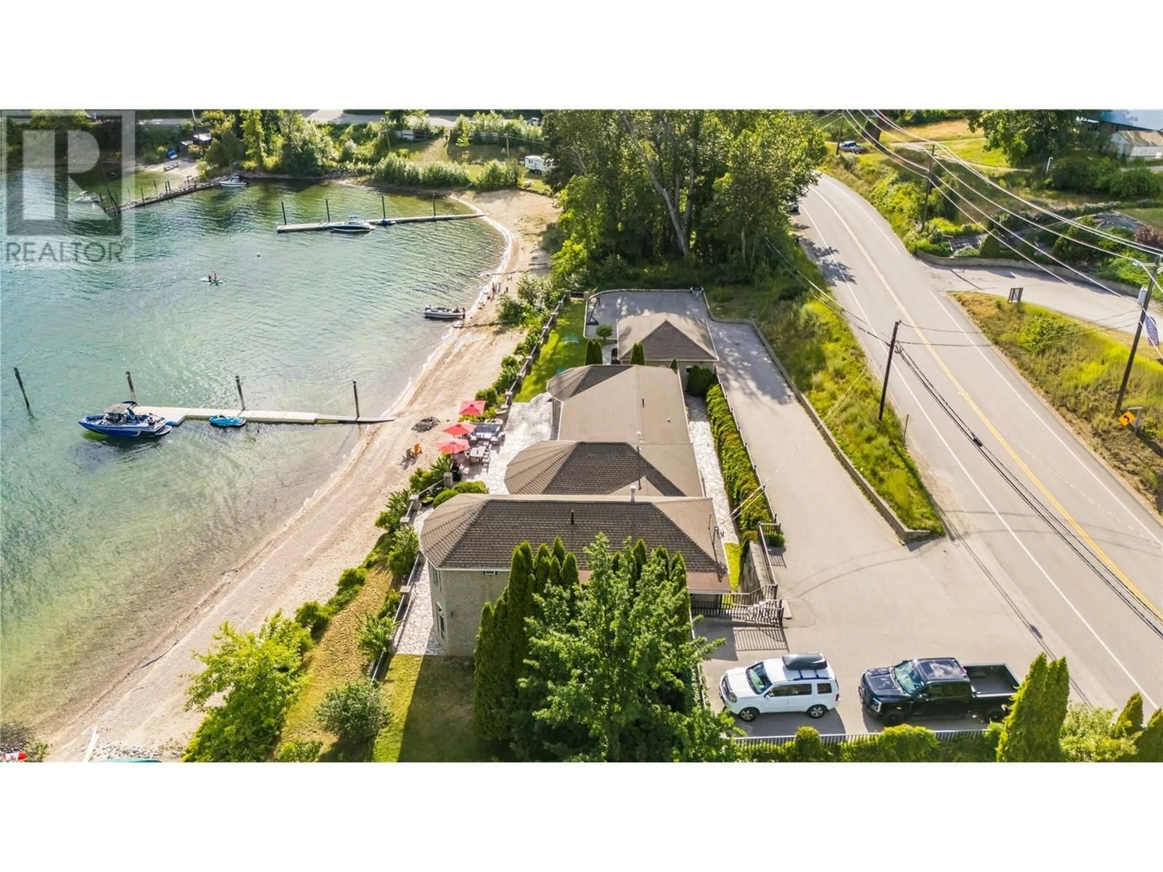 A pic from outside/outdoor area/front of a property/back of a property/a pic from drone, water/lake/river/ocean view for 2614 3A HIGHWAY, Nelson British Columbia V1L6K9