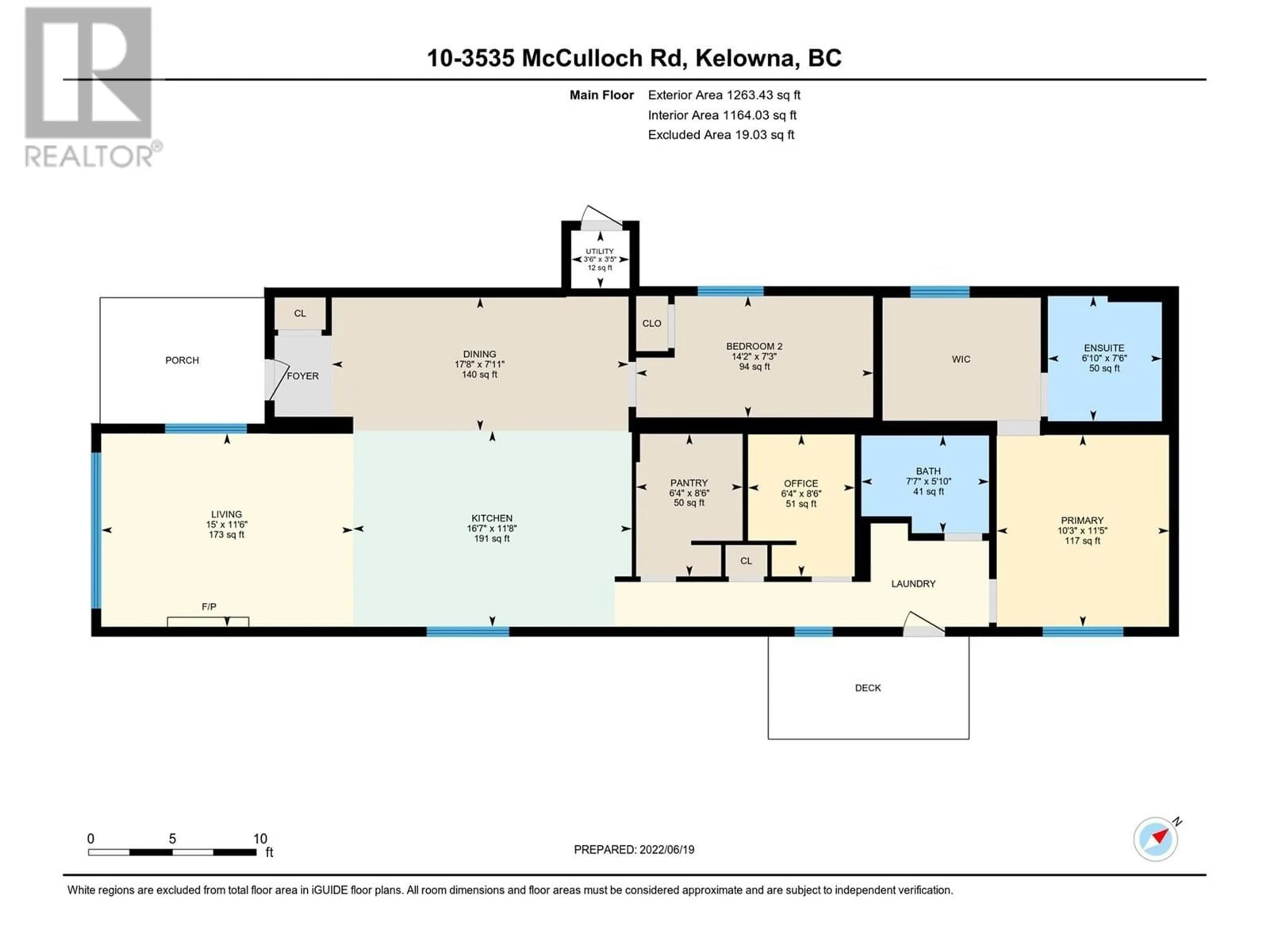 Floor plan for 10 - 3535 MCCULLOCH ROAD, Kelowna British Columbia V1W4R8