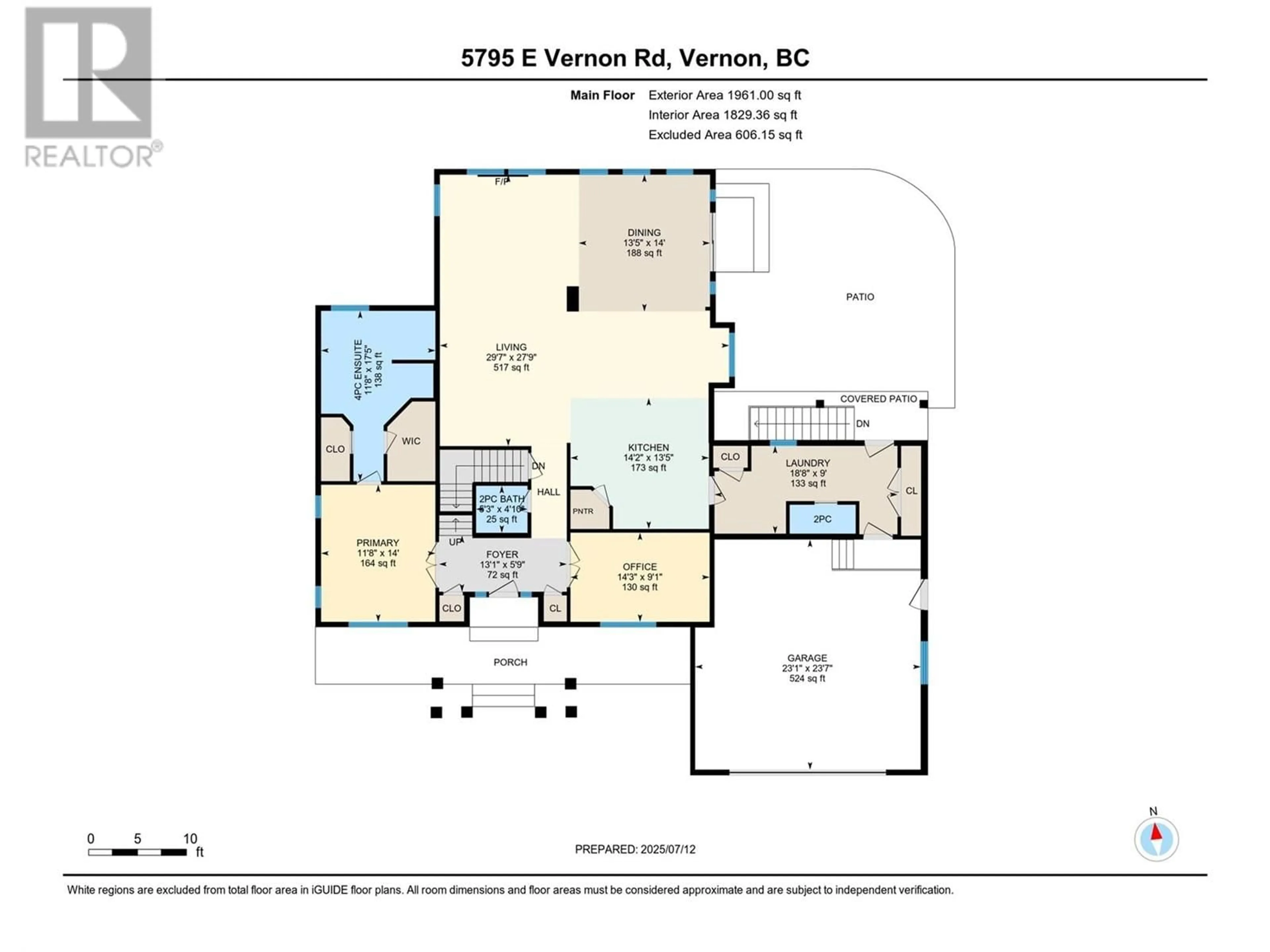 Floor plan for 5795 EAST VERNON ROAD, Vernon British Columbia V1B3K1