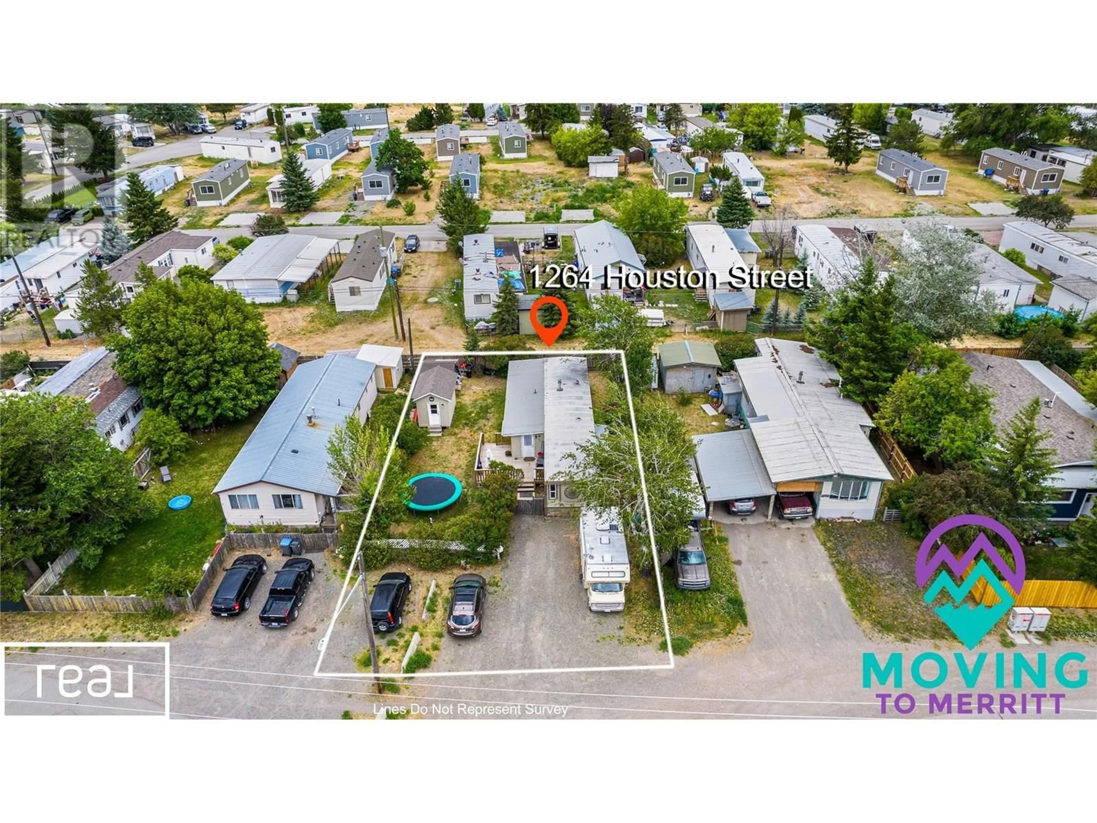 A pic from outside/outdoor area/front of a property/back of a property/a pic from drone, mountain view for 1264 HOUSTON STREET, Merritt British Columbia V1K1E1