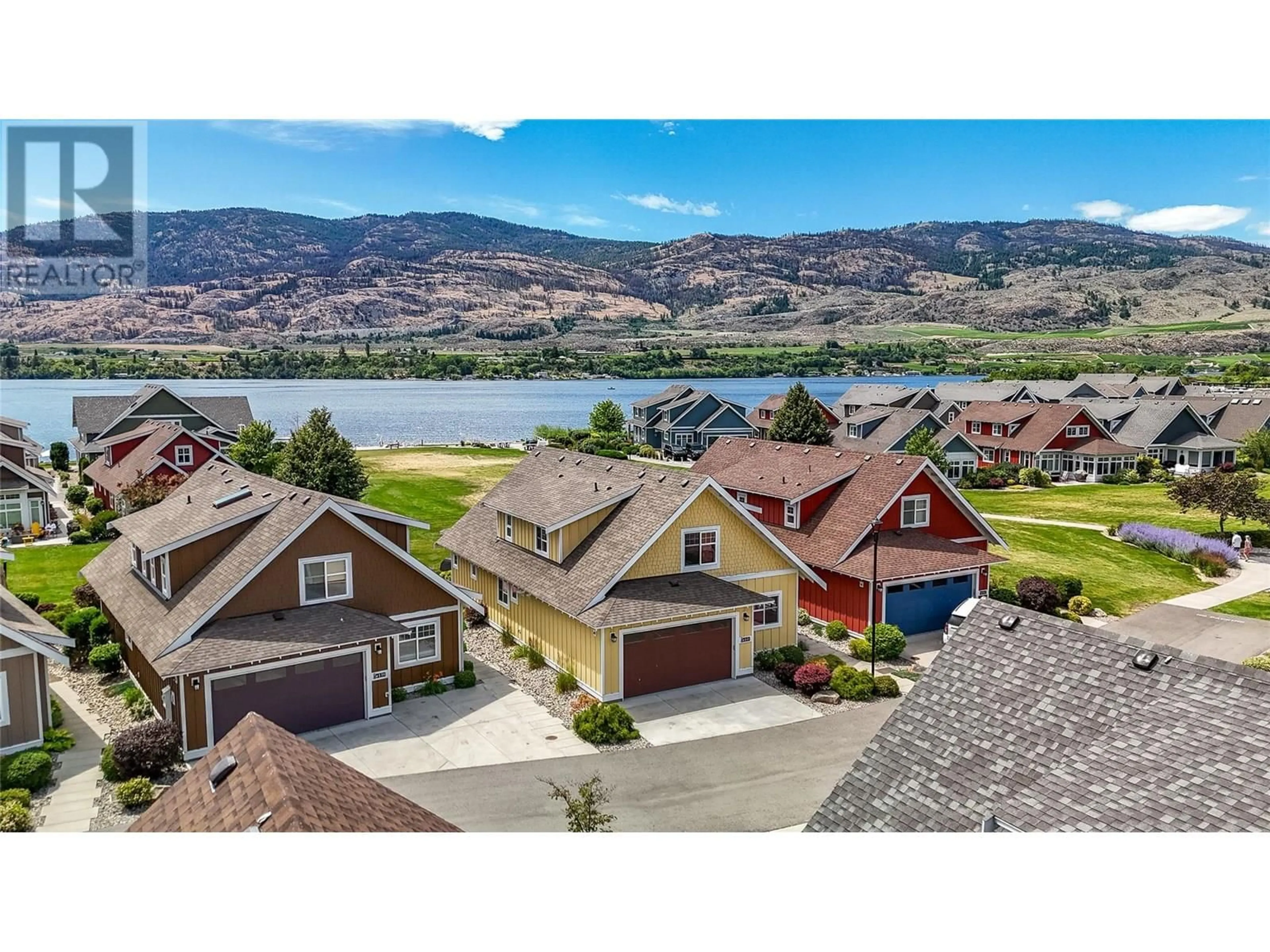 A pic from outside/outdoor area/front of a property/back of a property/a pic from drone, water/lake/river/ocean view for 141 - 2450 RADIO TOWER ROAD, Oliver British Columbia V0H1T1