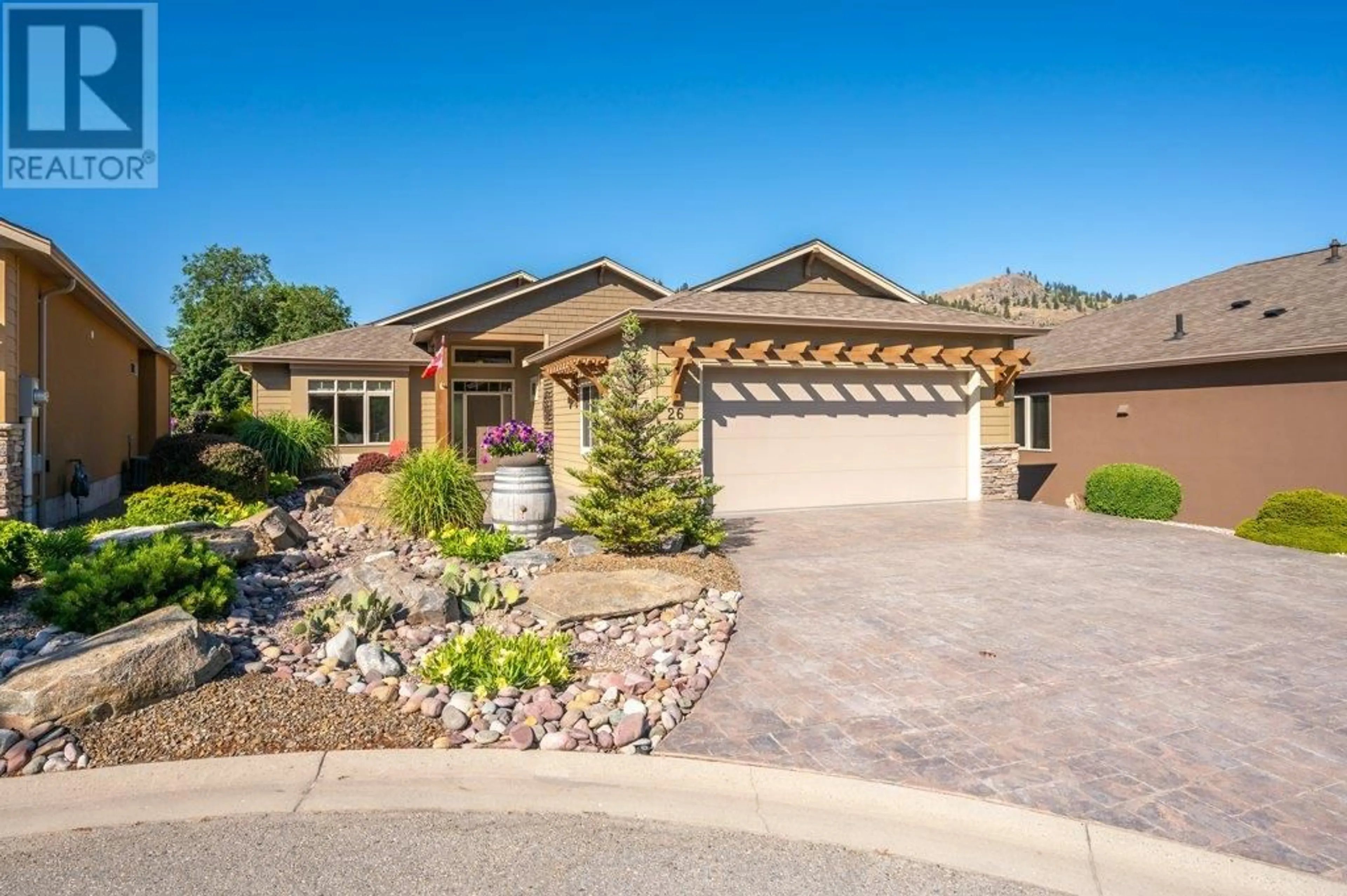 Home with brick exterior material, street for 26 - 6833 MEADOWS DRIVE, Oliver British Columbia V0H1T4