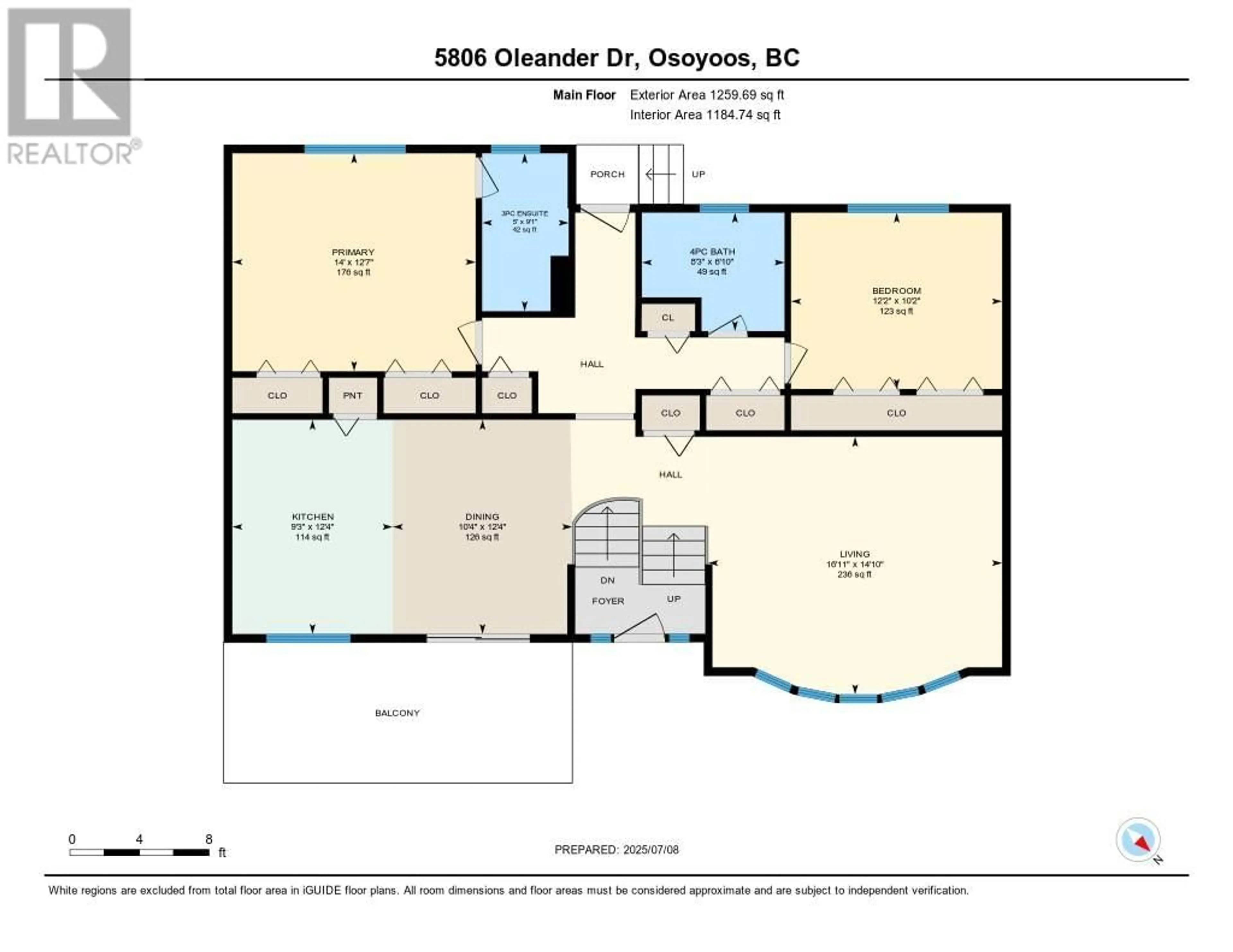 Floor plan for 5806 OLEANDER DRIVE, Osoyoos British Columbia V0H1V1