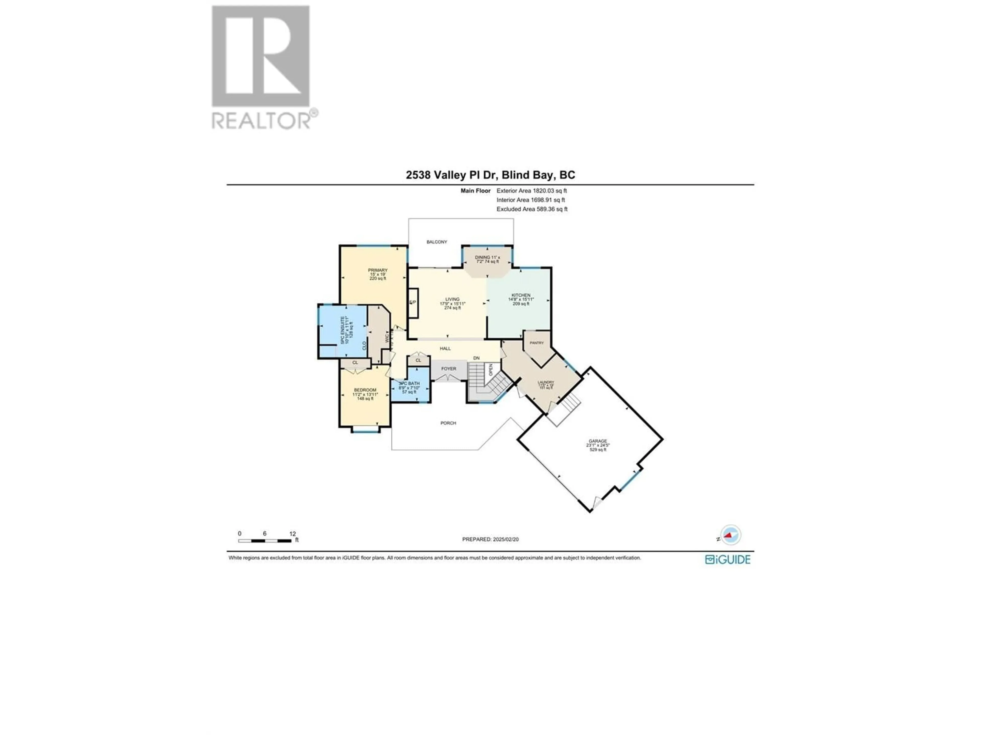 Floor plan for 2538 VALLEY PLACE, Blind Bay British Columbia V0E1H2