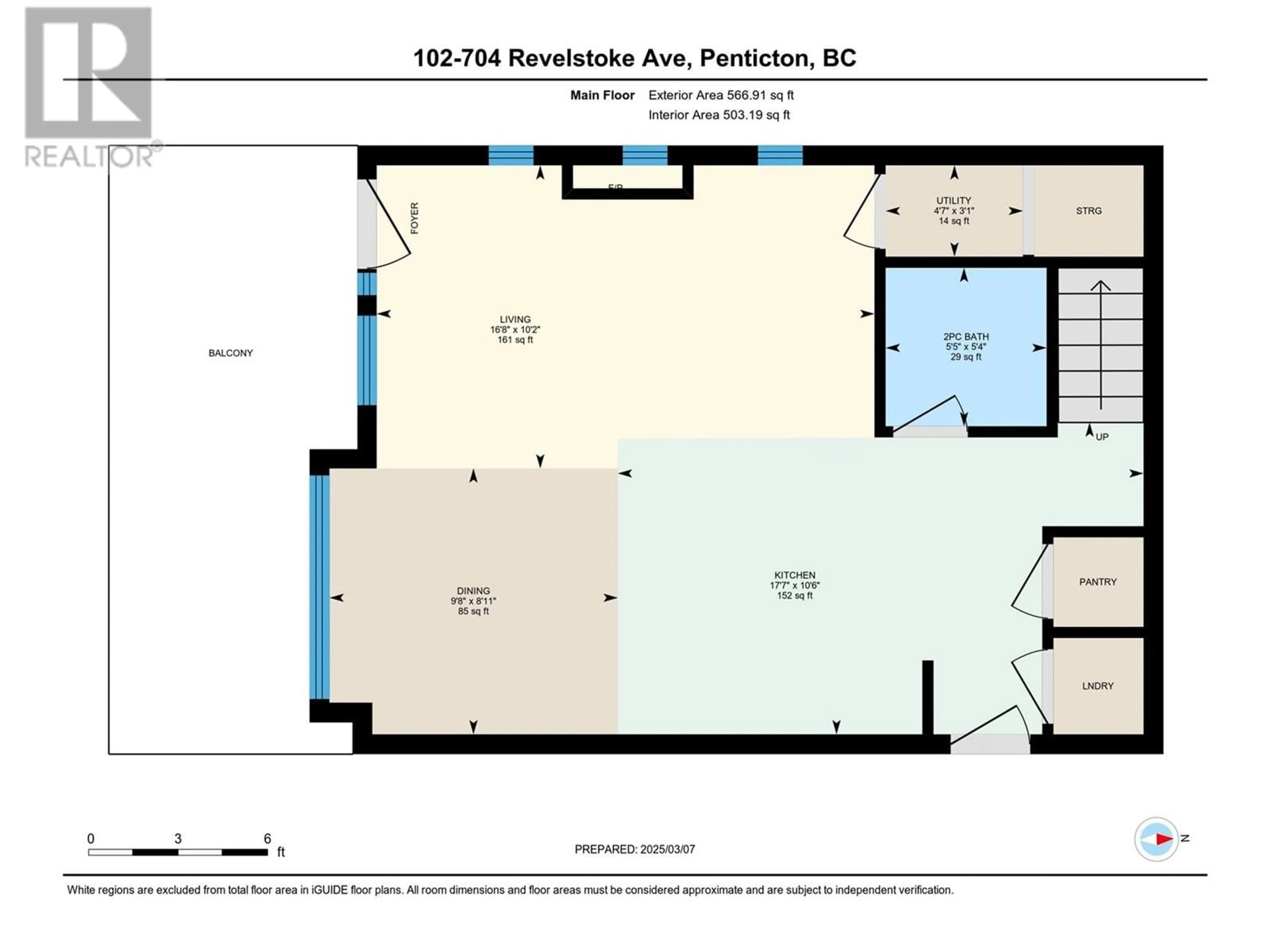 Floor plan for 102 - 704 REVELSTOKE AVENUE, Penticton British Columbia V2A2J2