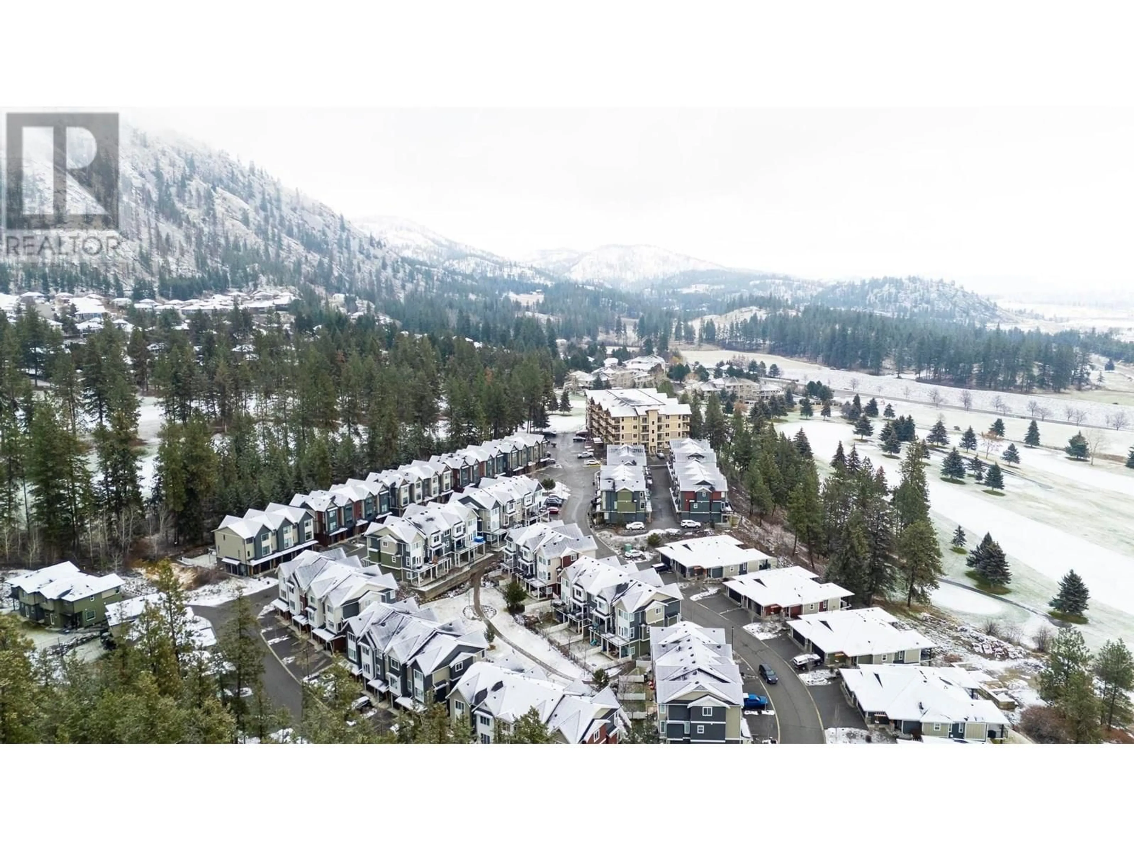 A pic from outside/outdoor area/front of a property/back of a property/a pic from drone, mountain view for 48 - 2490 TUSCANY DRIVE, West Kelowna British Columbia V4T3M4