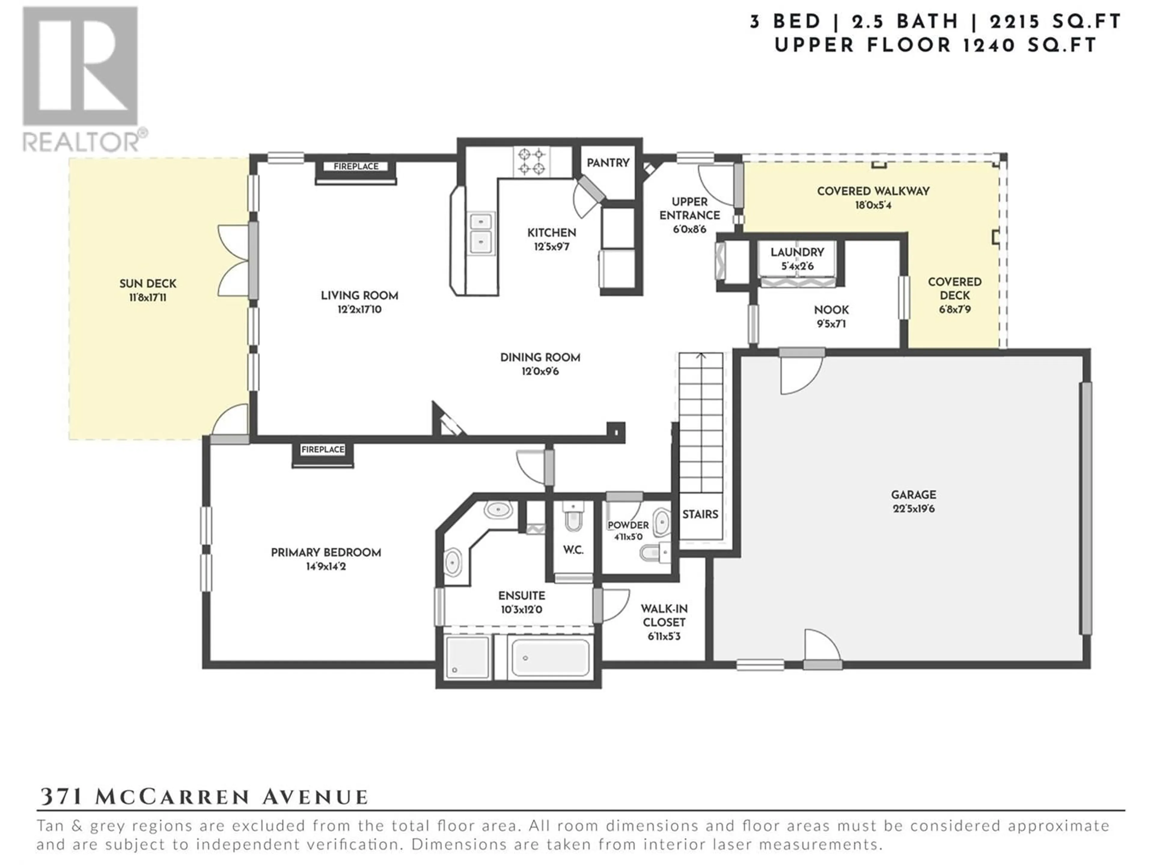 Floor plan for 371 MCCARREN AVENUE, Kelowna British Columbia V1W4W3