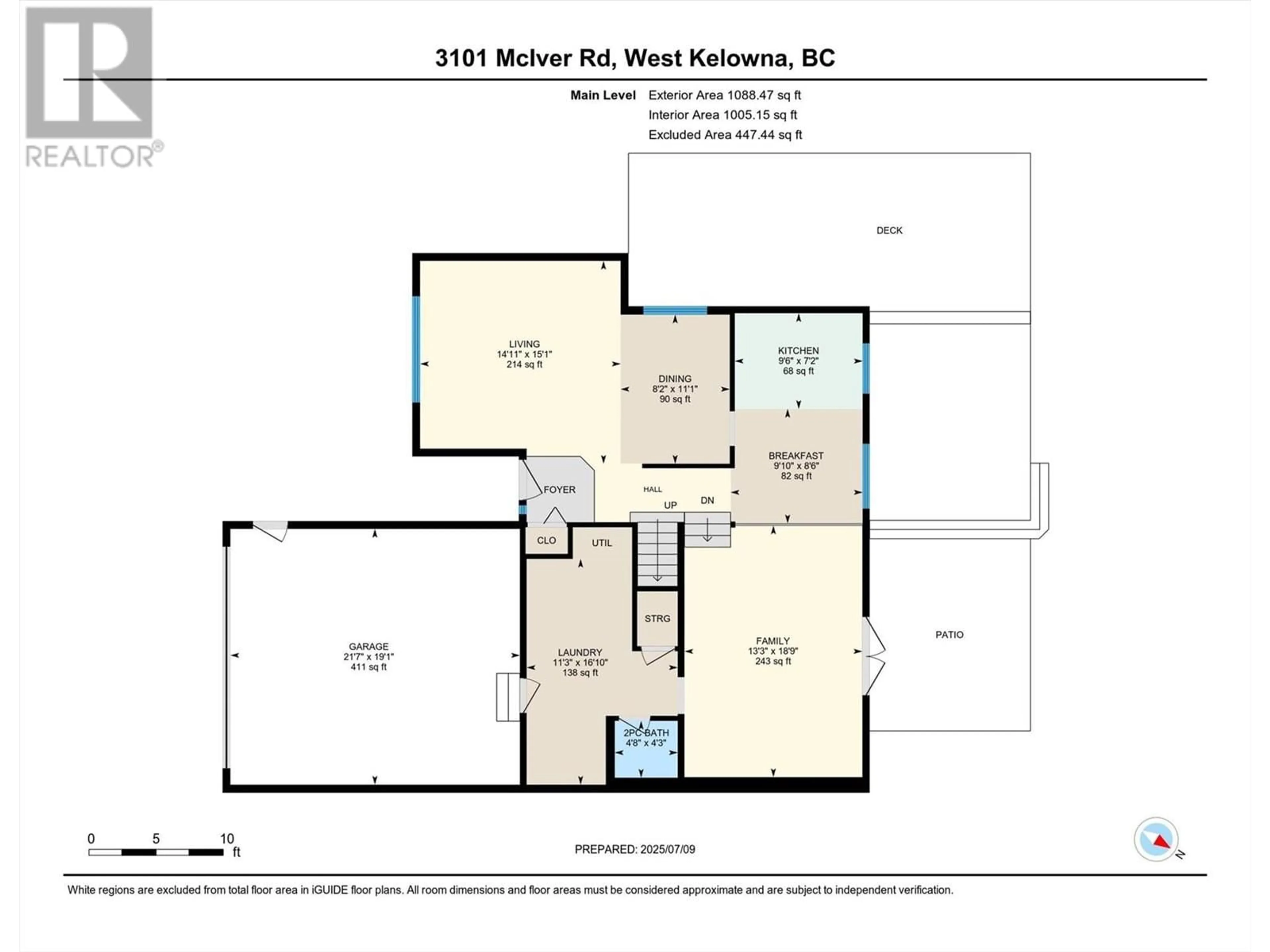 Floor plan for 3101 MCIVER ROAD, West Kelowna British Columbia V4T1E6