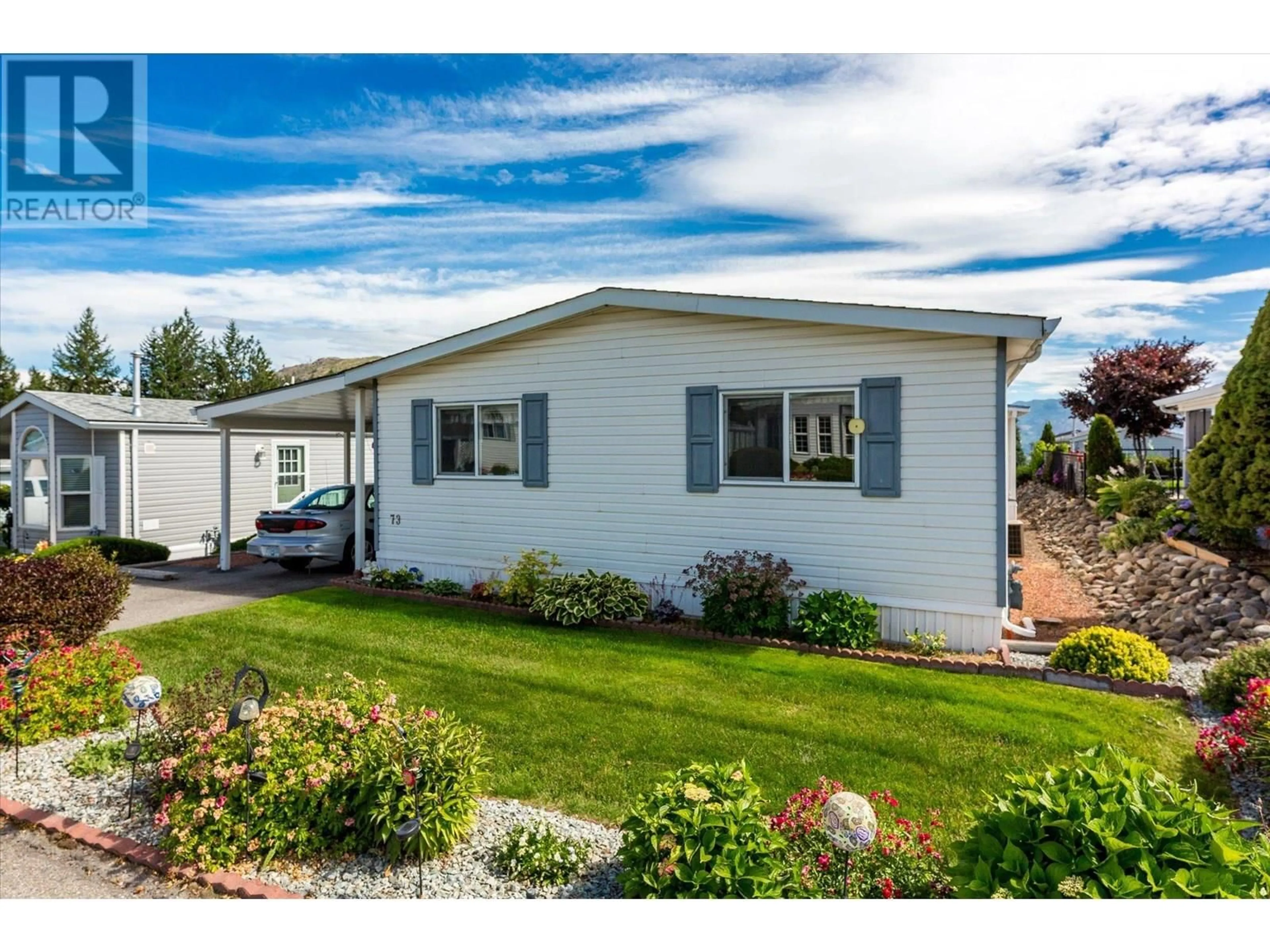 Home with vinyl exterior material, street for 73 - 1850 SHANNON LAKE ROAD, West Kelowna British Columbia V4T1L6