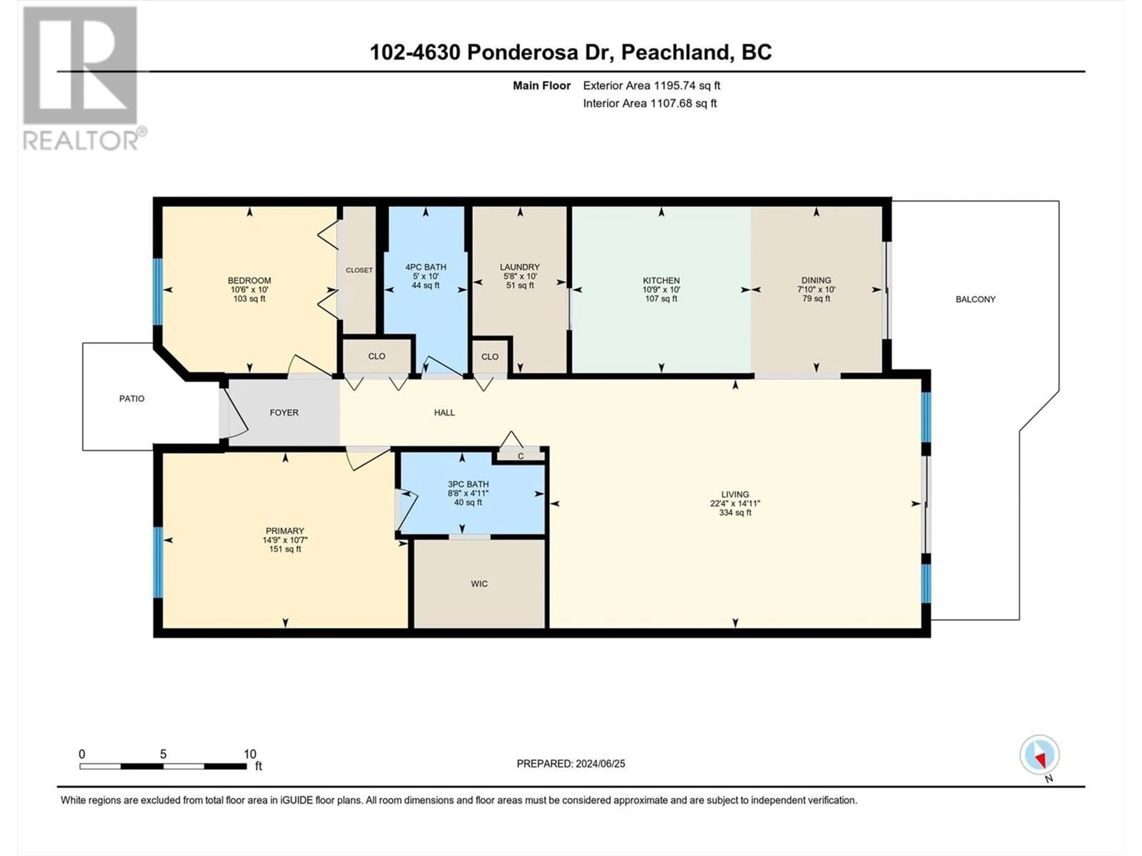 Floor plan for 102 - 4630A PONDEROSA DRIVE, Peachland British Columbia V0H1X5