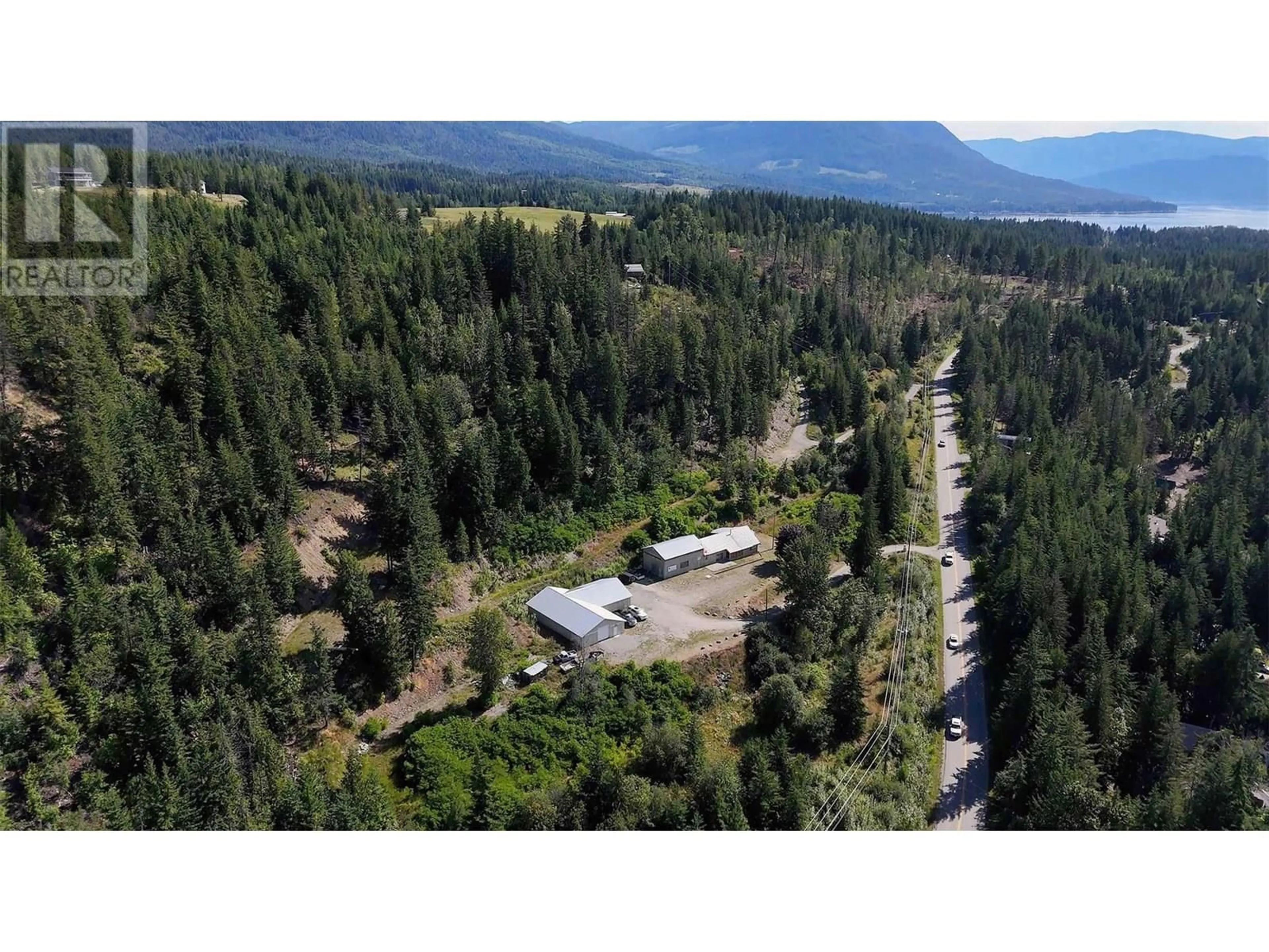 A pic from outside/outdoor area/front of a property/back of a property/a pic from drone, mountain view for 5795 SQUILAX-ANGLEMONT ROAD, Celista British Columbia V0E1M6