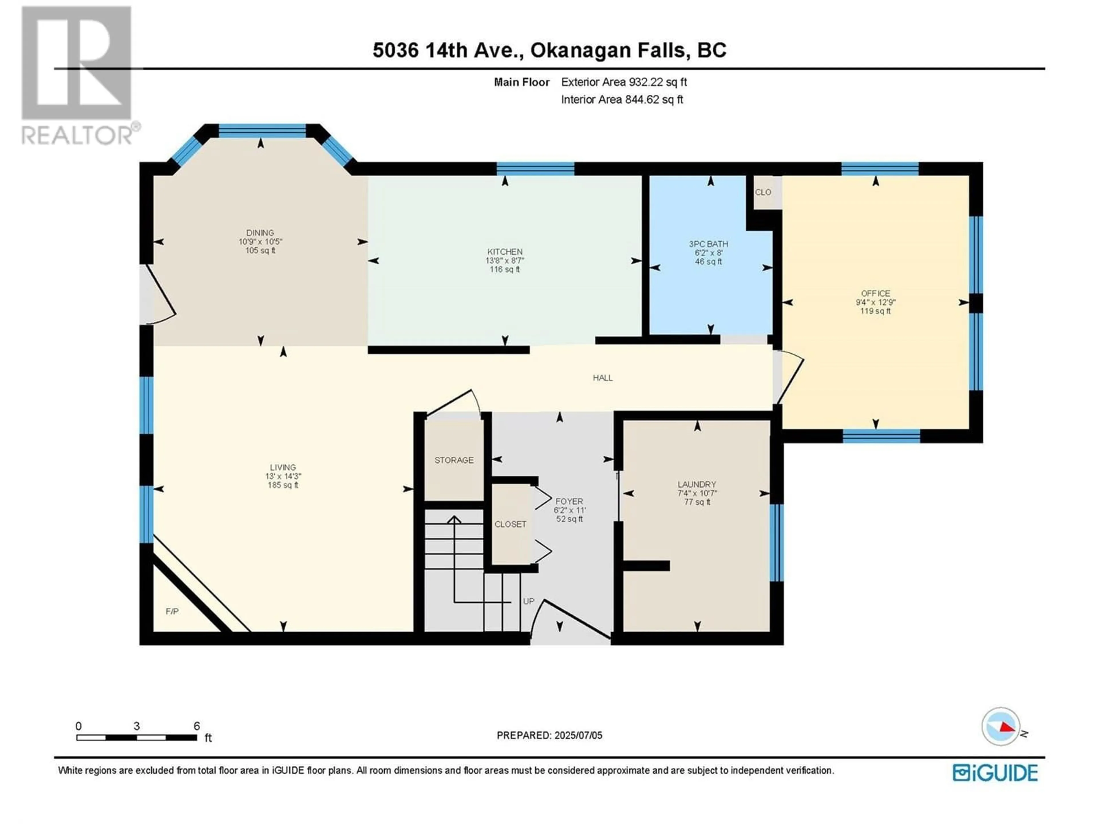 Floor plan for 5036 14TH AVENUE, Okanagan Falls British Columbia V0H1R0