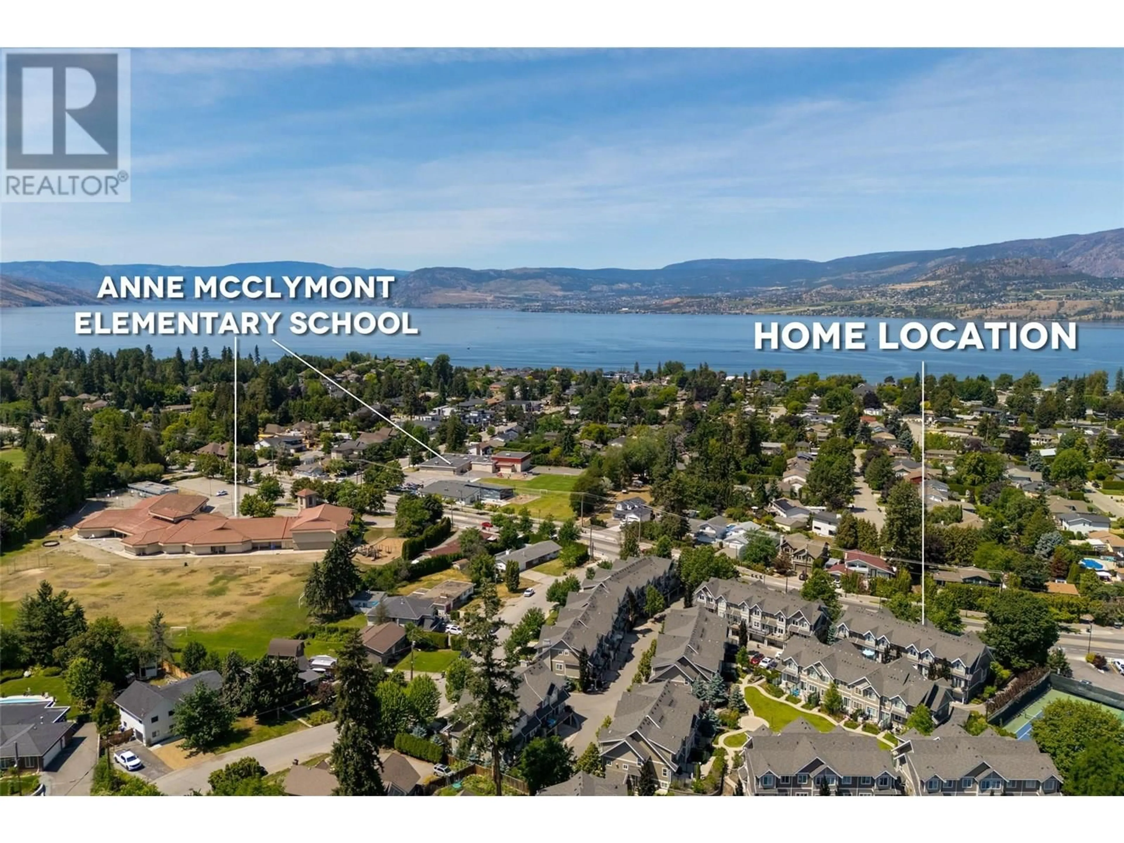 A pic from outside/outdoor area/front of a property/back of a property/a pic from drone, mountain view for 21 - 600 SHERWOOD ROAD, Kelowna British Columbia V1W1W7