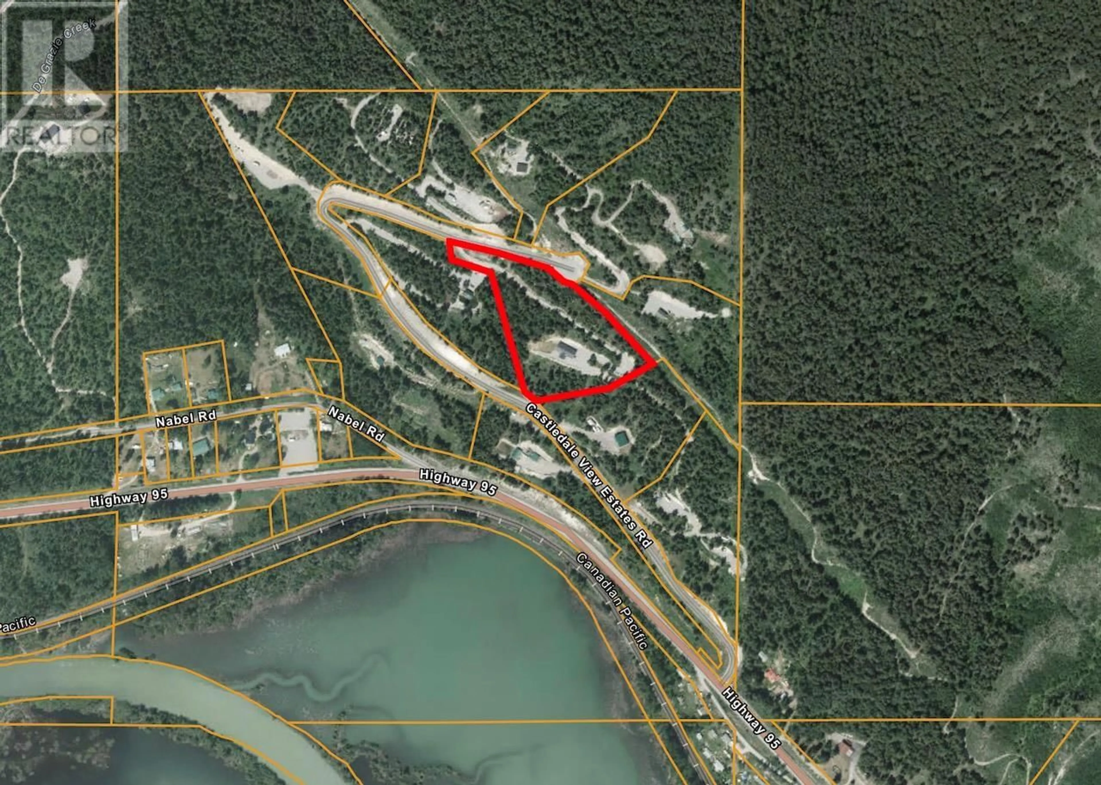 Picture of a map for 4975 CASTLEDALE VIEW ESTATES ROAD, Golden British Columbia V0A1L0