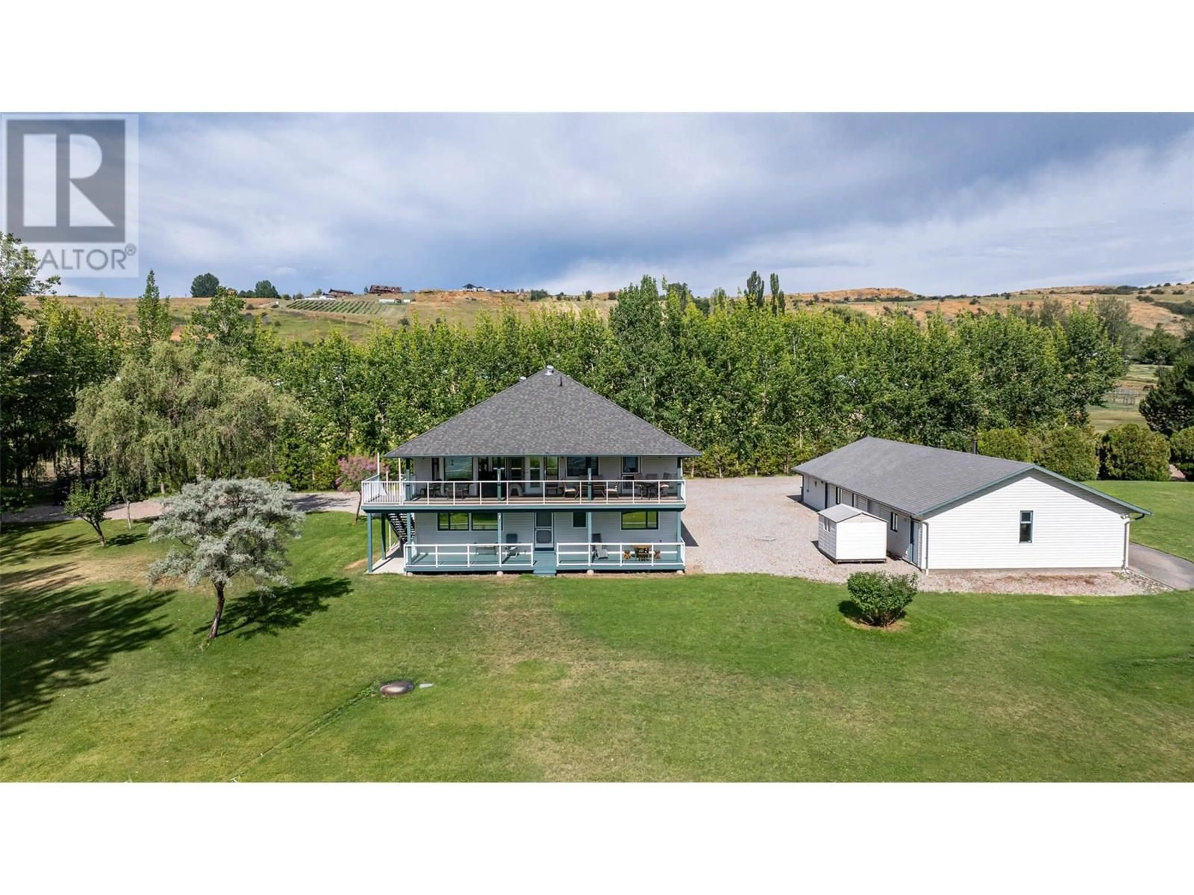 A pic from outside/outdoor area/front of a property/back of a property/a pic from drone, unknown for 7821 OLD KAMLOOPS ROAD, Vernon British Columbia V1H1W8