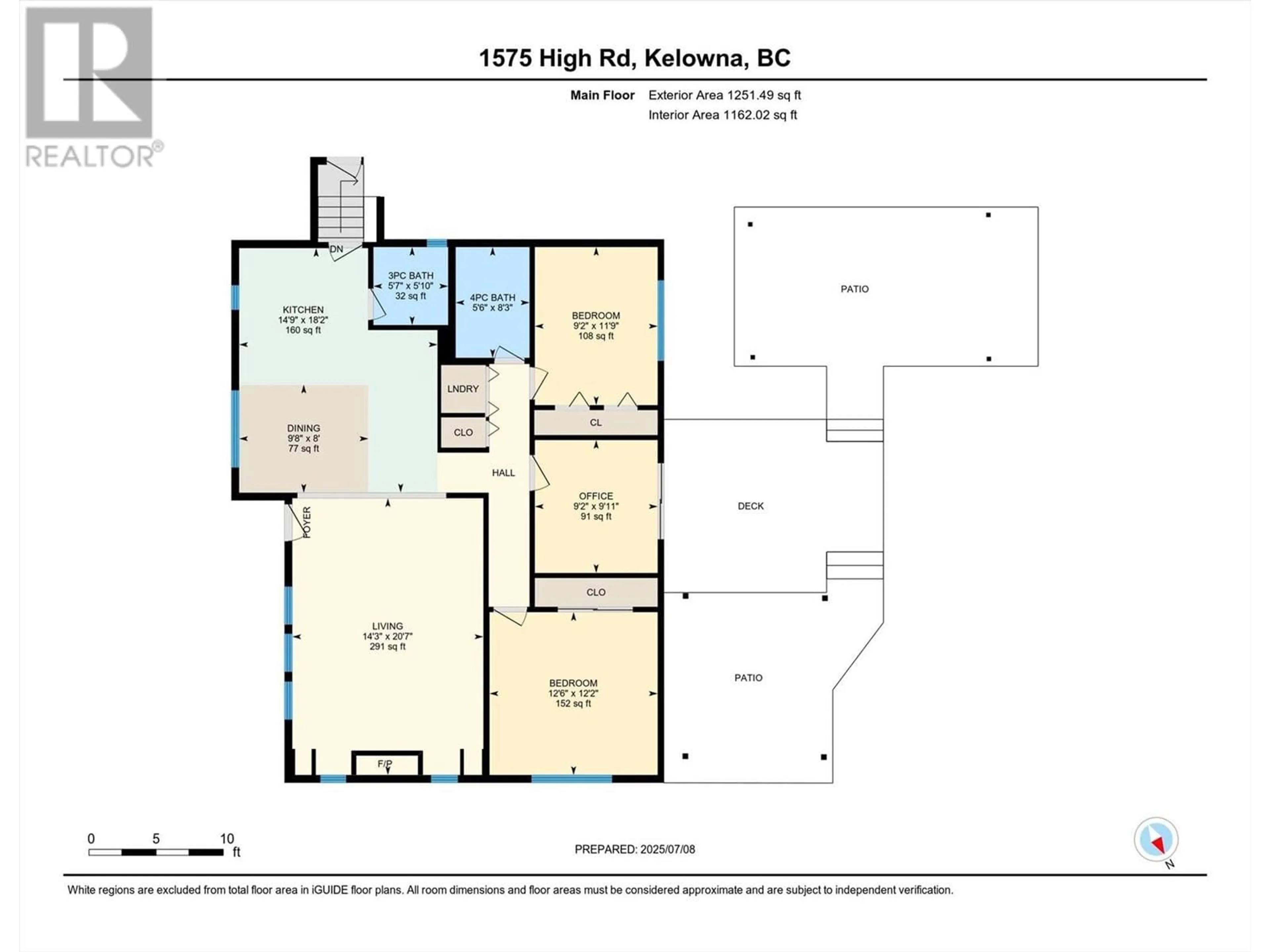 Floor plan for 1575 HIGH ROAD, Kelowna British Columbia V1Y7B7