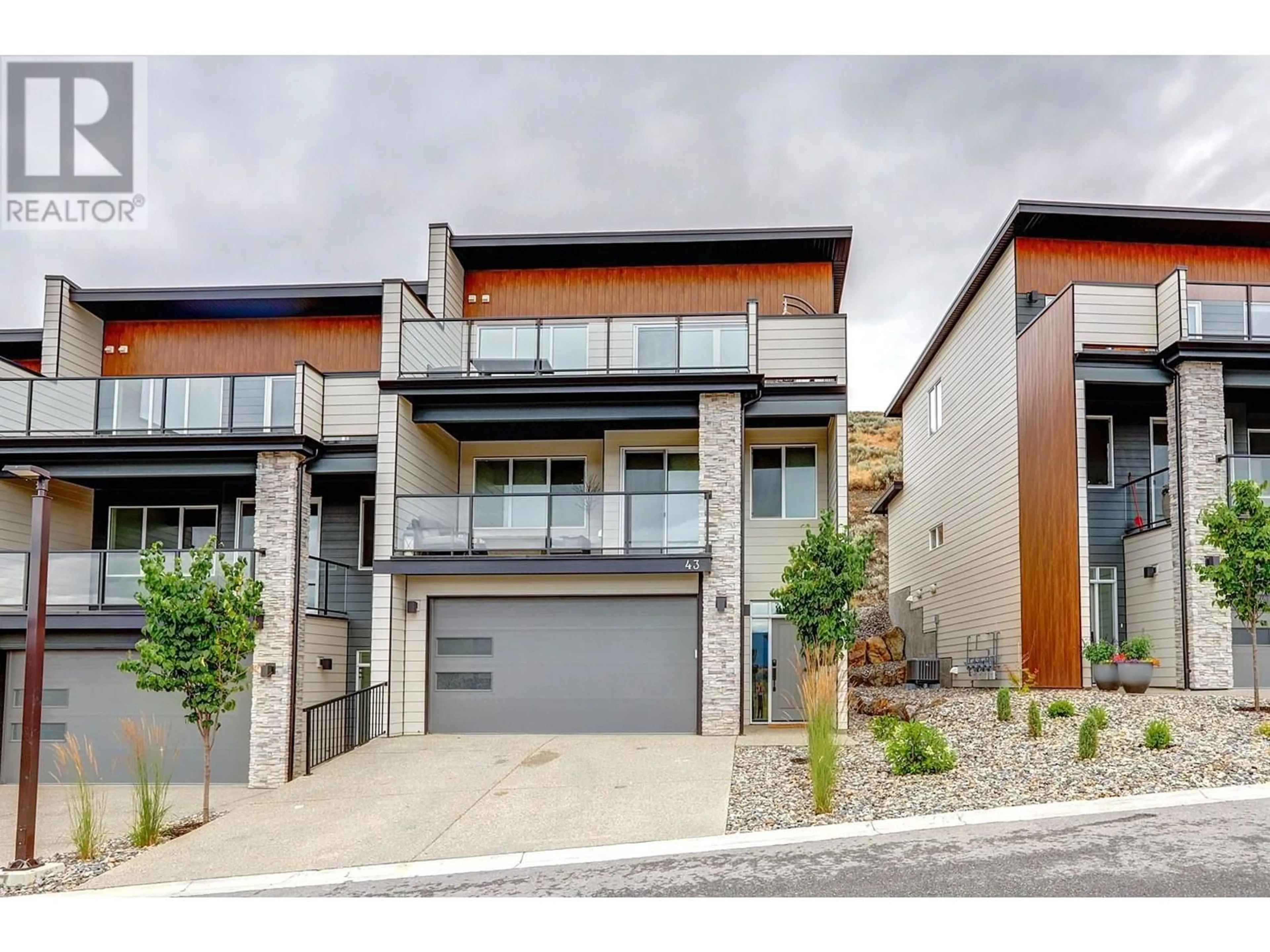 Home with brick exterior material, street for 43 - 7735 OKANAGAN HILLS BOULEVARD, Vernon British Columbia V1H0A7
