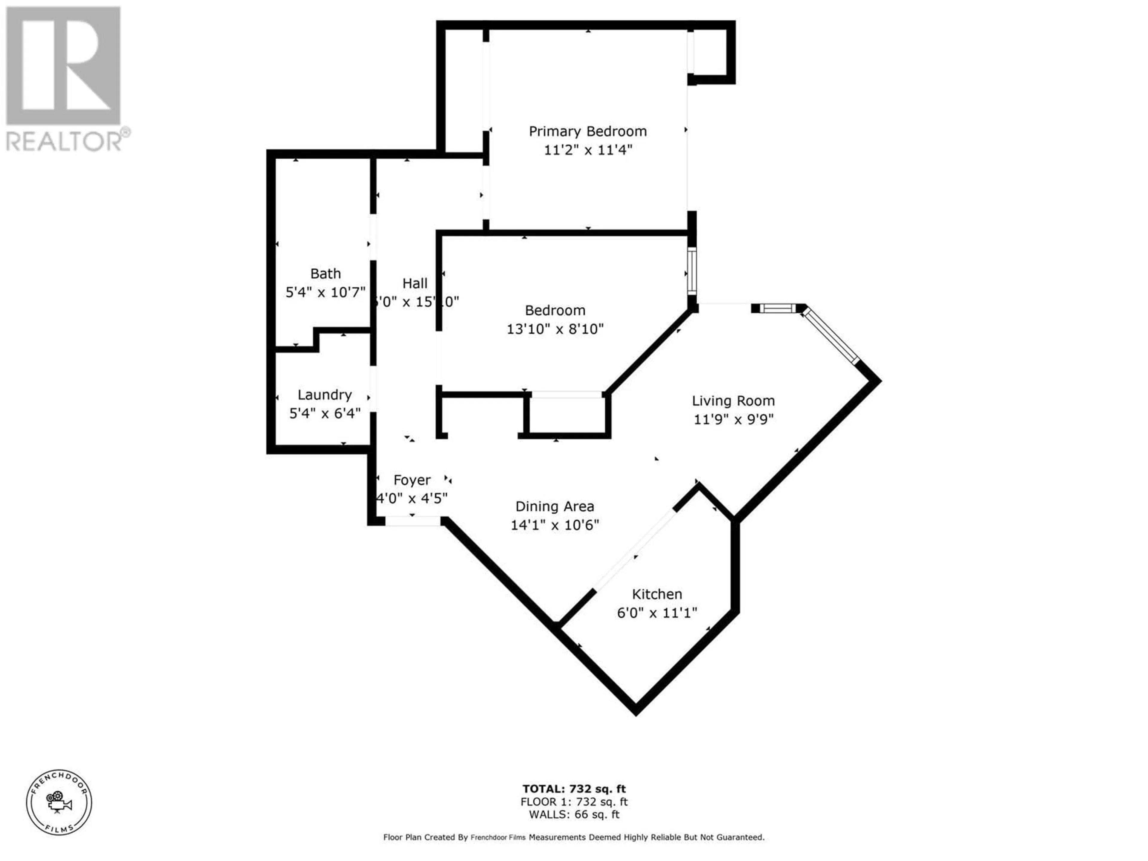 Floor plan for 405 - 629 LANSDOWNE STREET, Kamloops British Columbia V2C1Y6