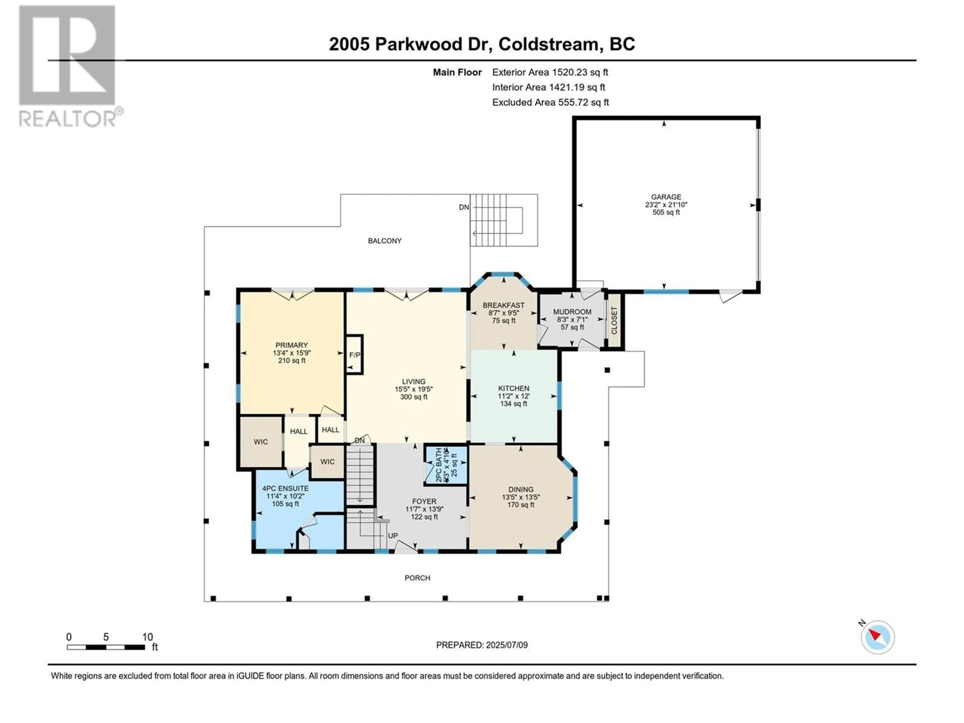 Floor plan for 2005 PARKWOOD DRIVE, Coldstream British Columbia V1B3Y4