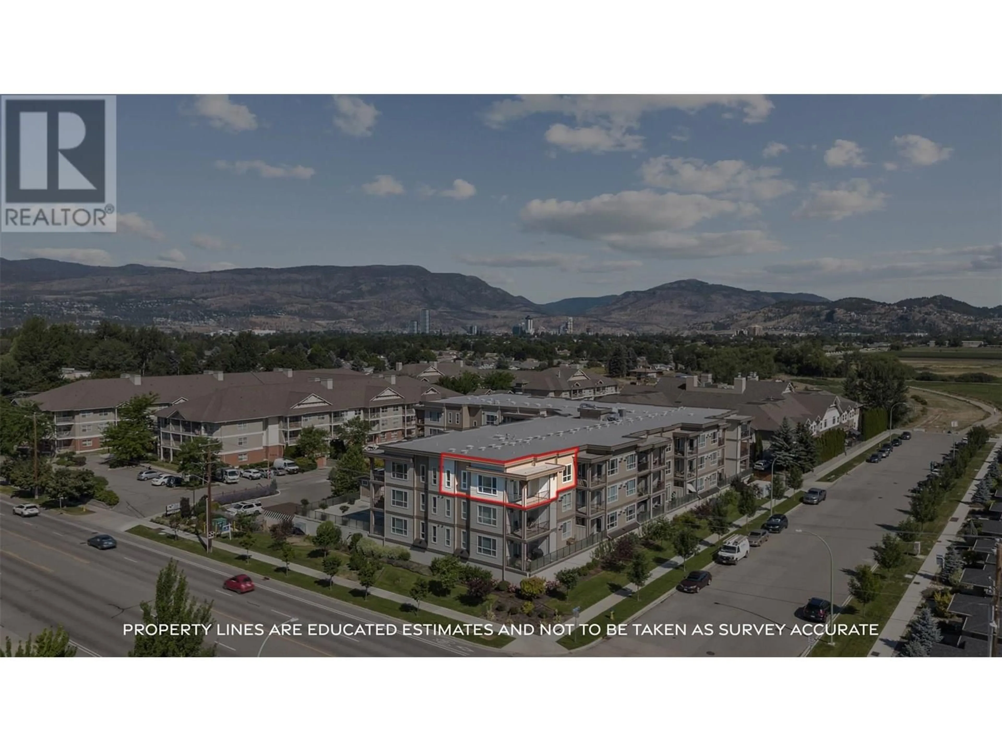 A pic from outside/outdoor area/front of a property/back of a property/a pic from drone, mountain view for 313 - 3090 BURTCH ROAD, Kelowna British Columbia V1W5G9