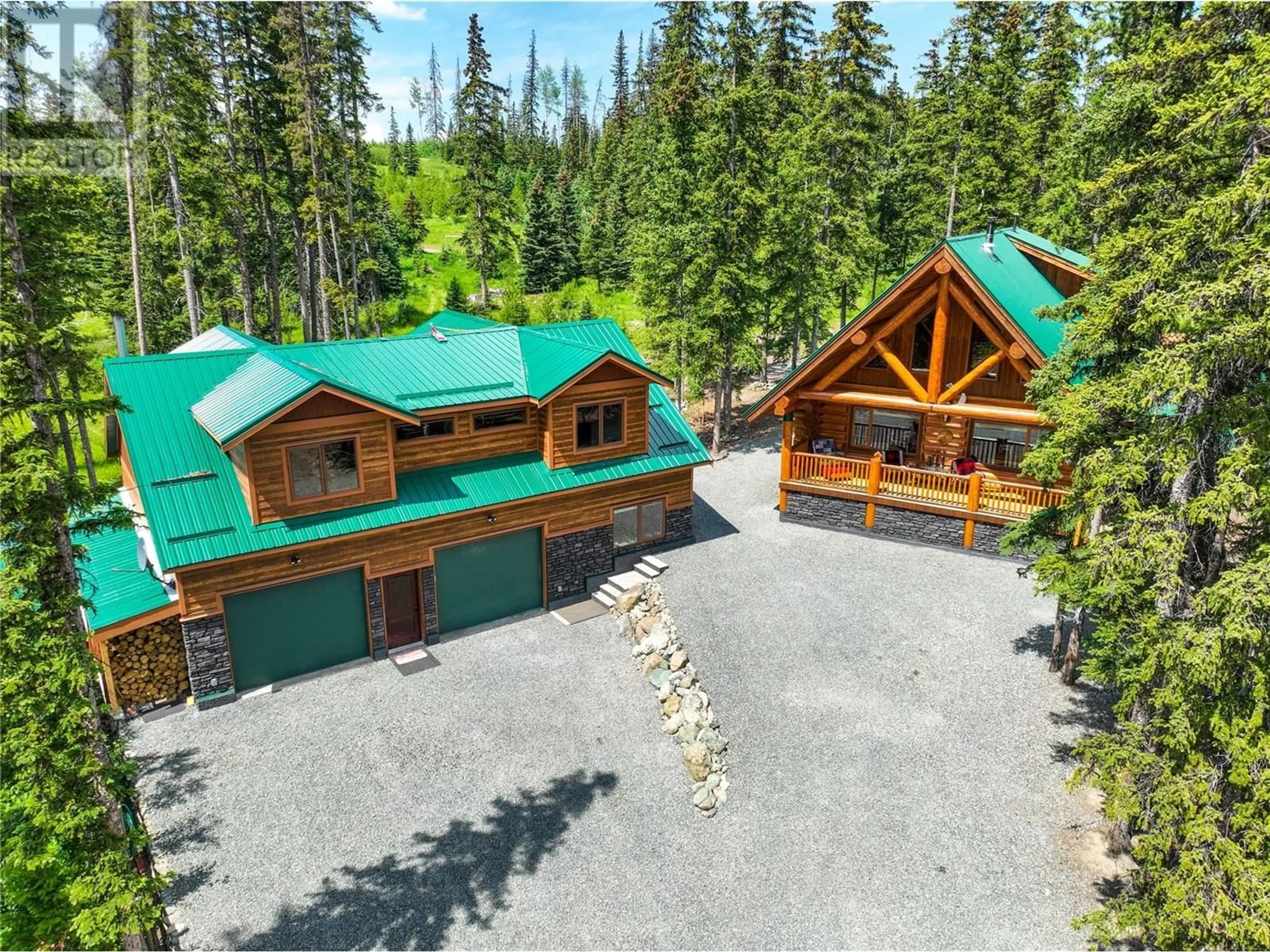 A pic from outside/outdoor area/front of a property/back of a property/a pic from drone, unknown for 4730 PINE RIDGE WAY, Logan Lake British Columbia V0K1W0
