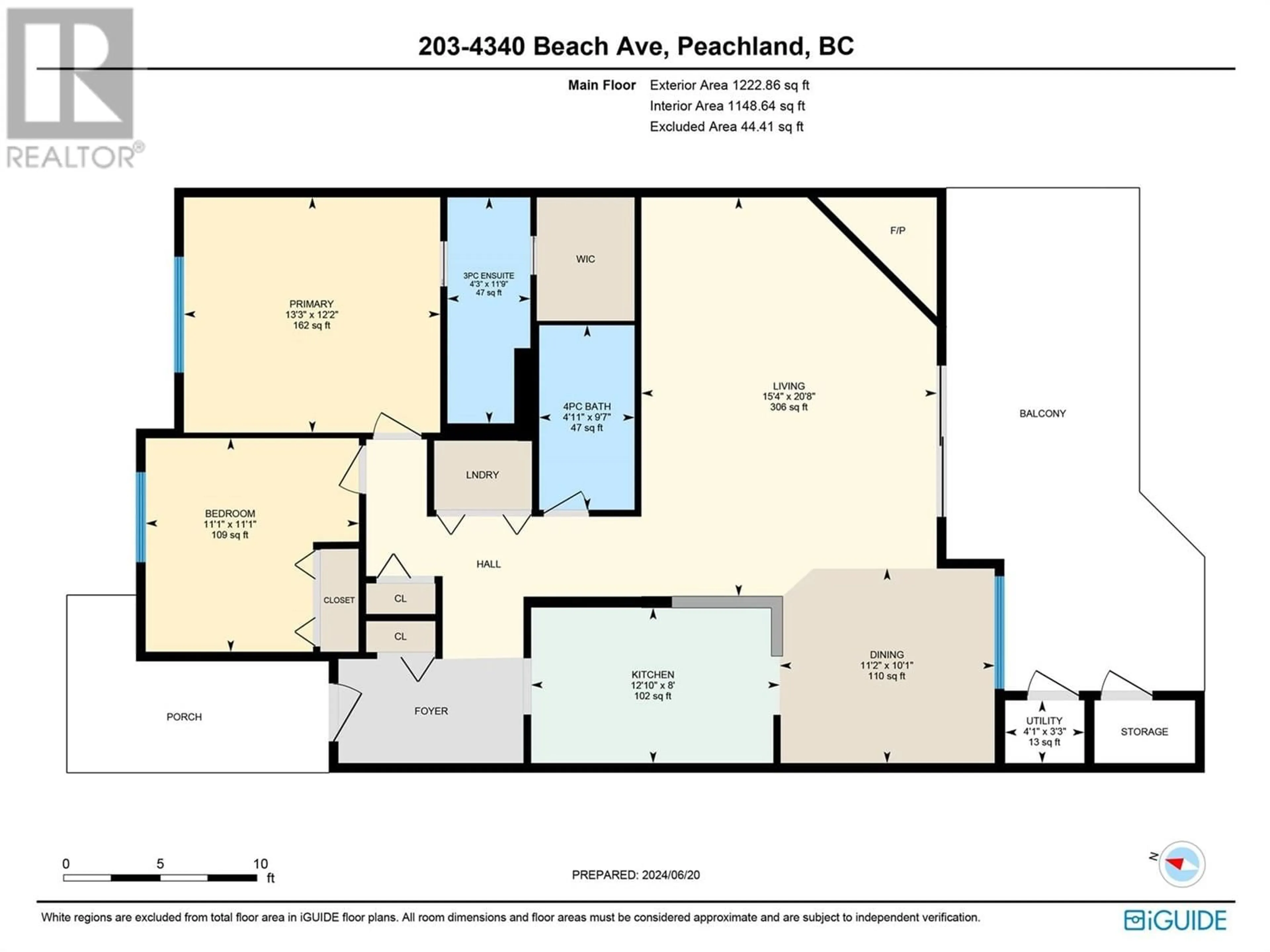 Floor plan for 203 - 4340A BEACH AVENUE, Peachland British Columbia V0H1X6