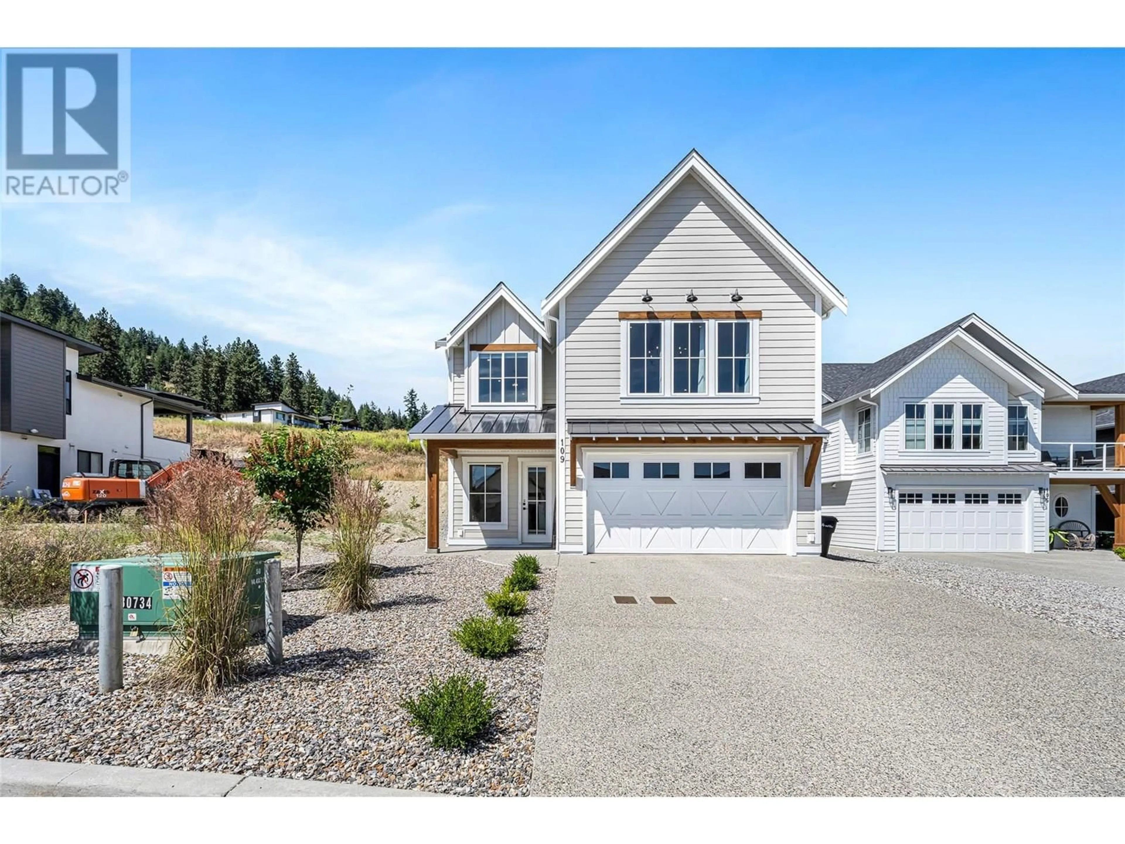 Home with vinyl exterior material, street for 109 WHITEFISH ROAD, Vernon British Columbia V1B3M5