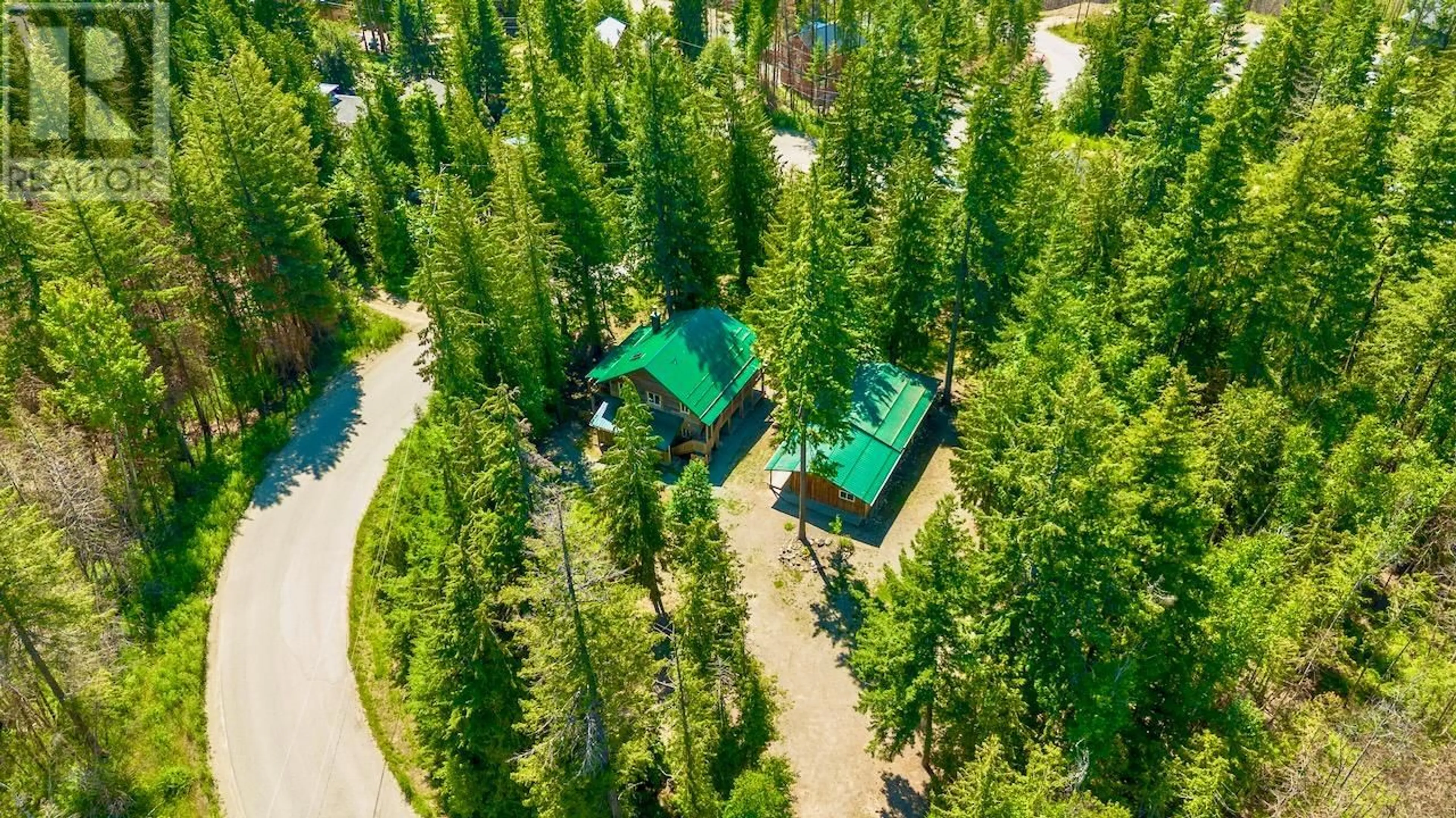 A pic from outside/outdoor area/front of a property/back of a property/a pic from drone, forest/trees view for 5244 MEADOW CREEK ROAD, Celista British Columbia V0E1M6