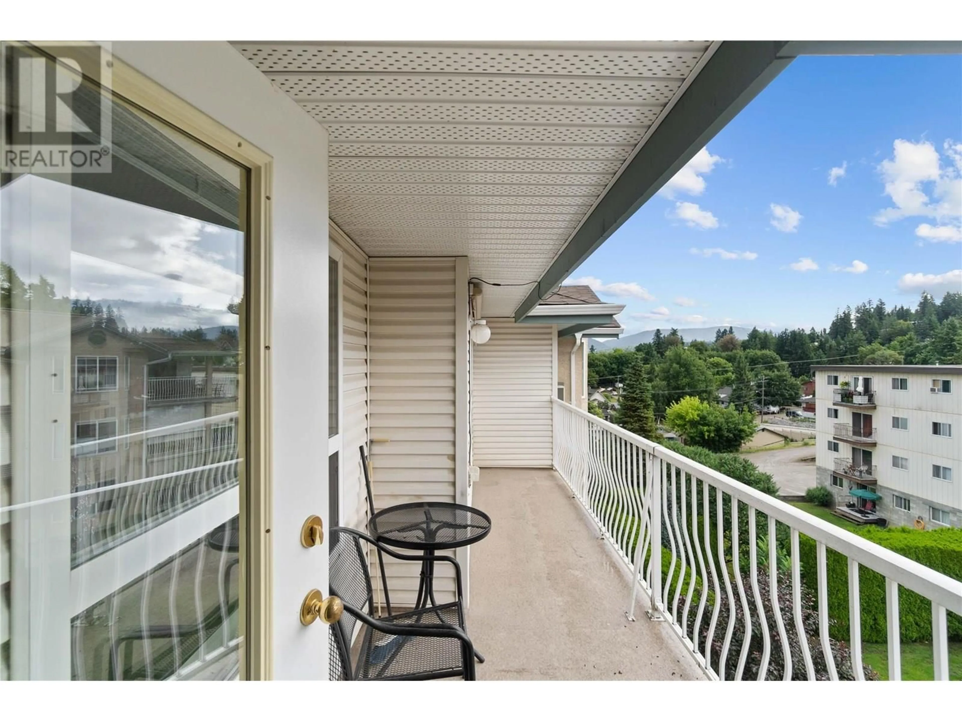 Balcony in the apartment, water/lake/river/ocean view for 313 - 250 5 STREET SOUTHEAST, Salmon Arm British Columbia V1E1J8