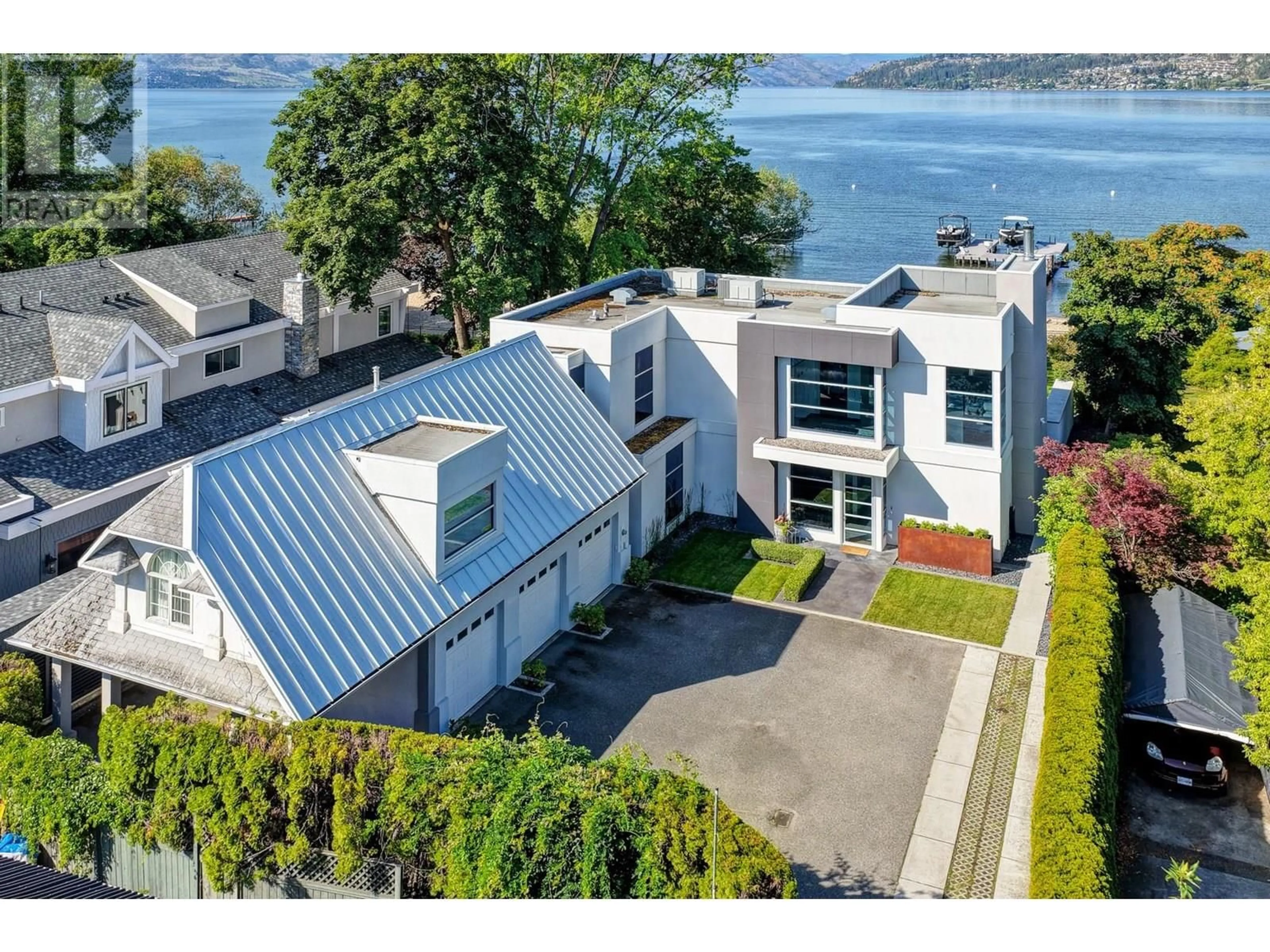 A pic from outside/outdoor area/front of a property/back of a property/a pic from drone, water/lake/river/ocean view for 1938 MCDOUGALL STREET, Kelowna British Columbia V1Y1A2