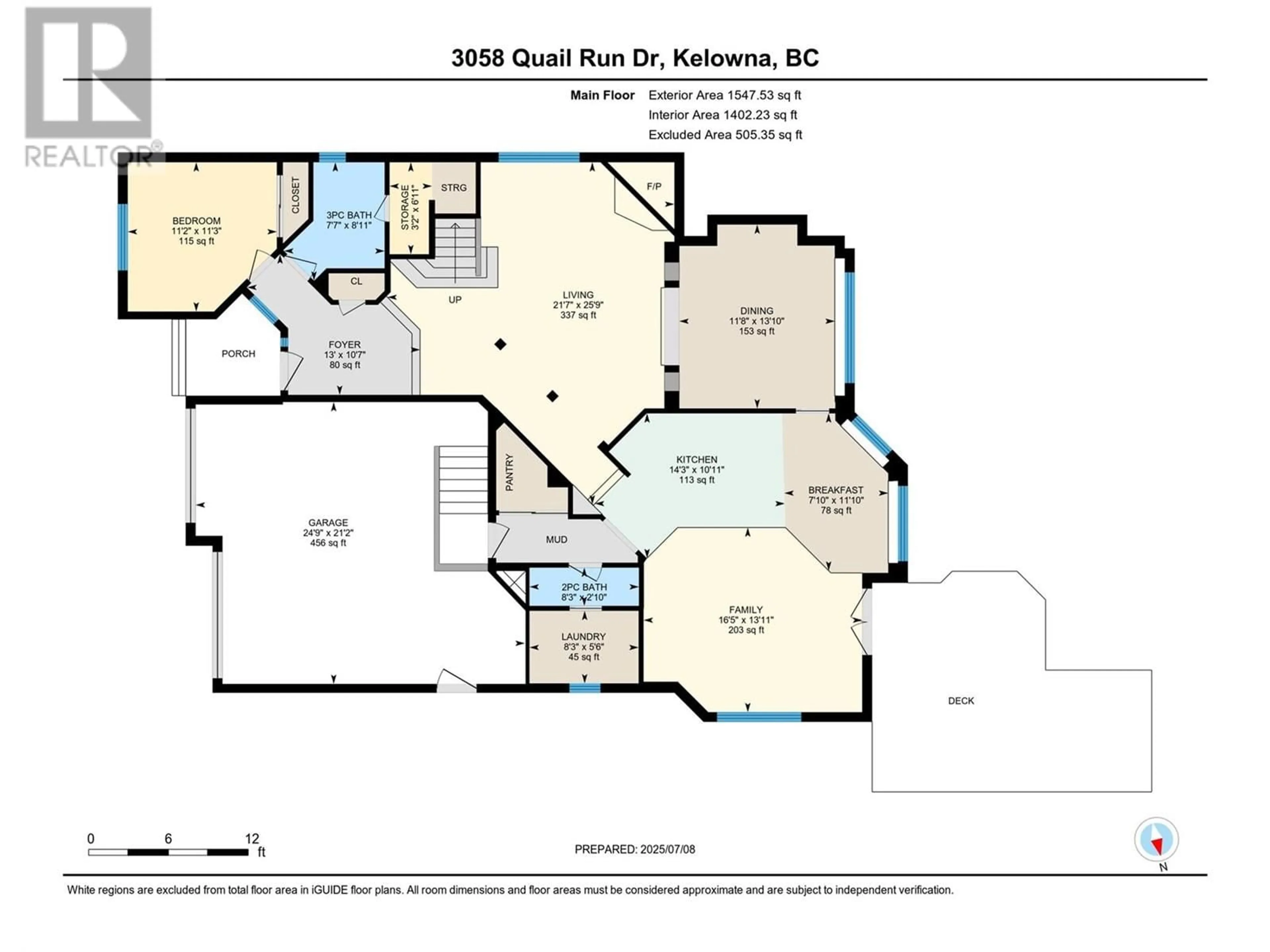 Floor plan for 3058 QUAIL RUN DRIVE, Kelowna British Columbia V1V1Z7