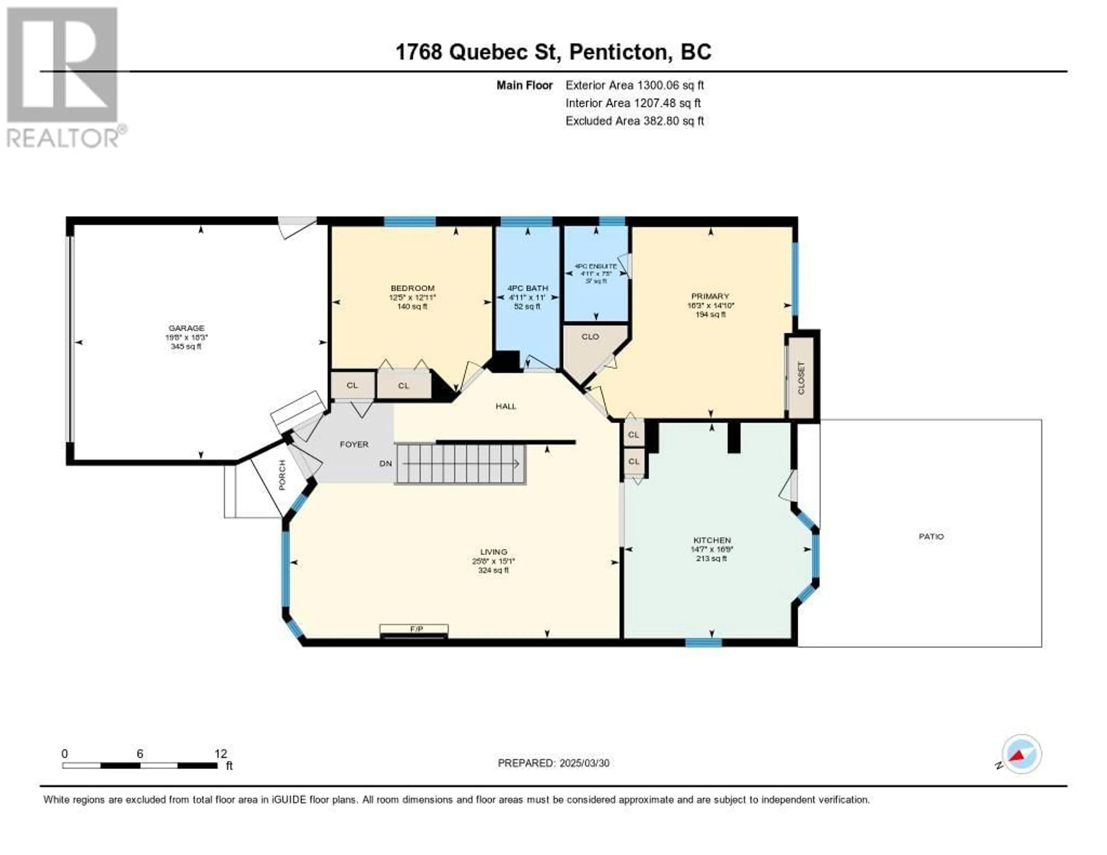 Floor plan for 1768 QUEBEC STREET, Penticton British Columbia V2A6E1