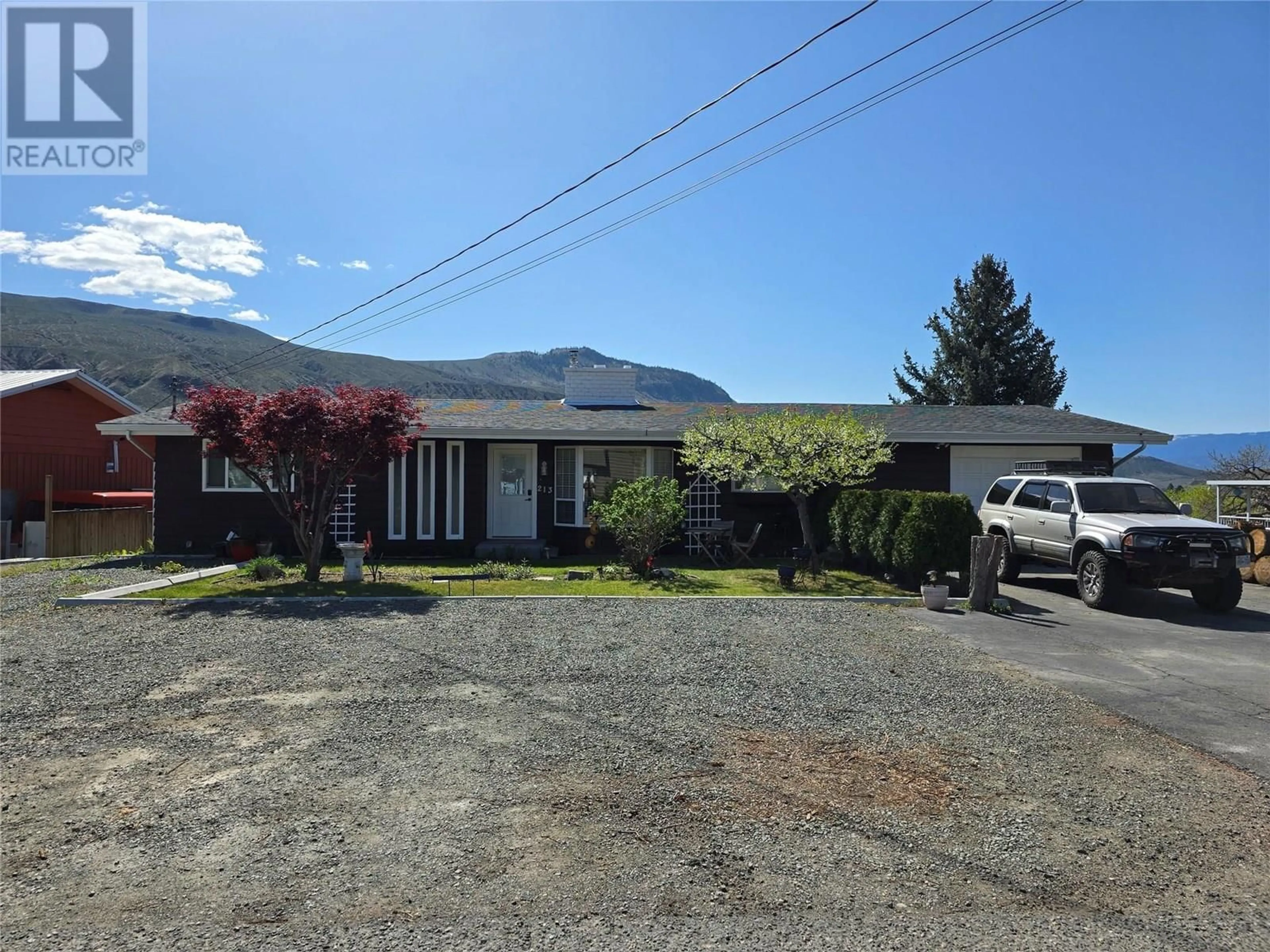 A pic from outside/outdoor area/front of a property/back of a property/a pic from drone, mountain view for 213 ASH STREET, Ashcroft British Columbia V0K1A0