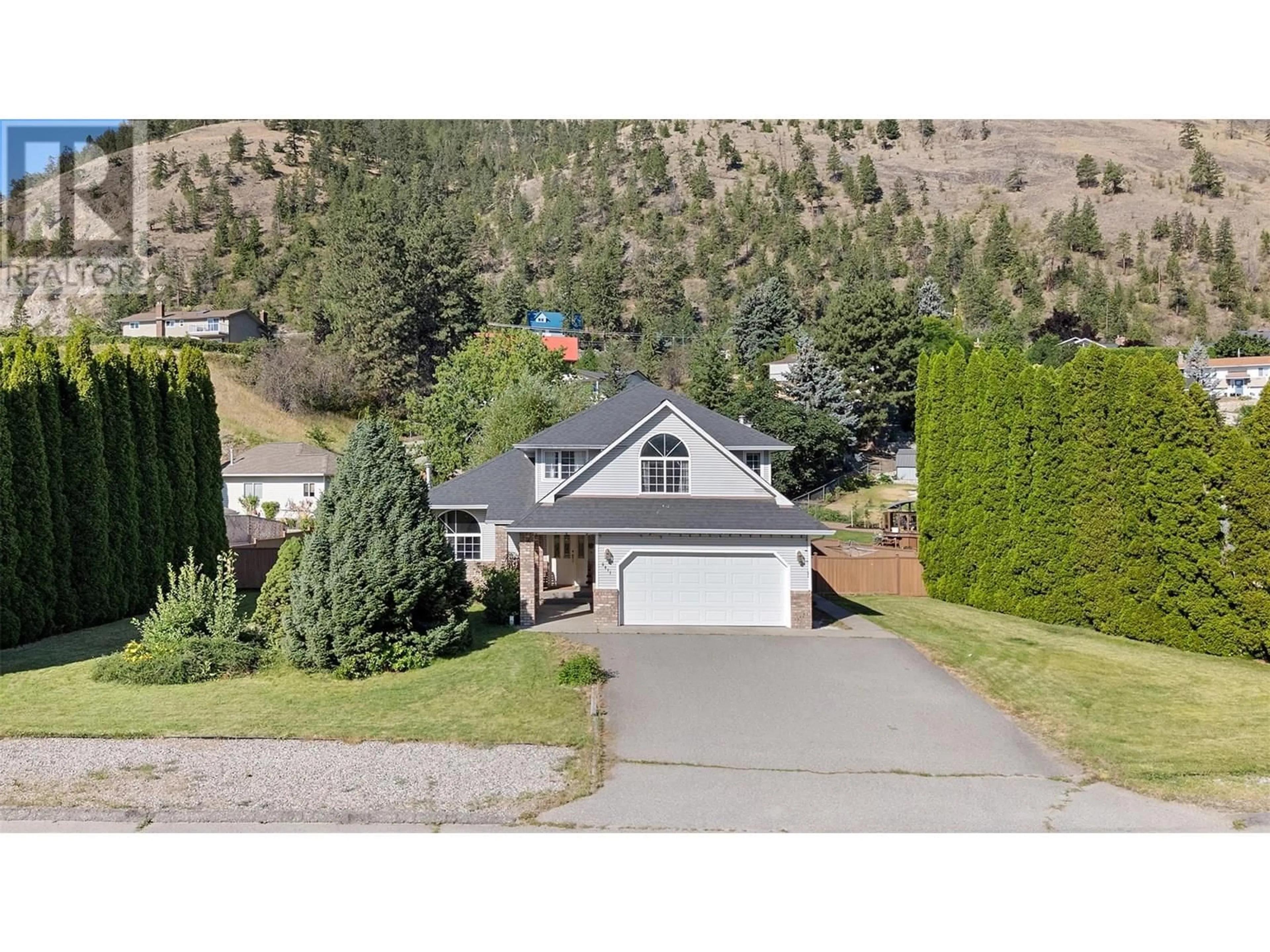 A pic from outside/outdoor area/front of a property/back of a property/a pic from drone, mountain view for 6411 NEWTON ROAD, Summerland British Columbia V0H1Z7