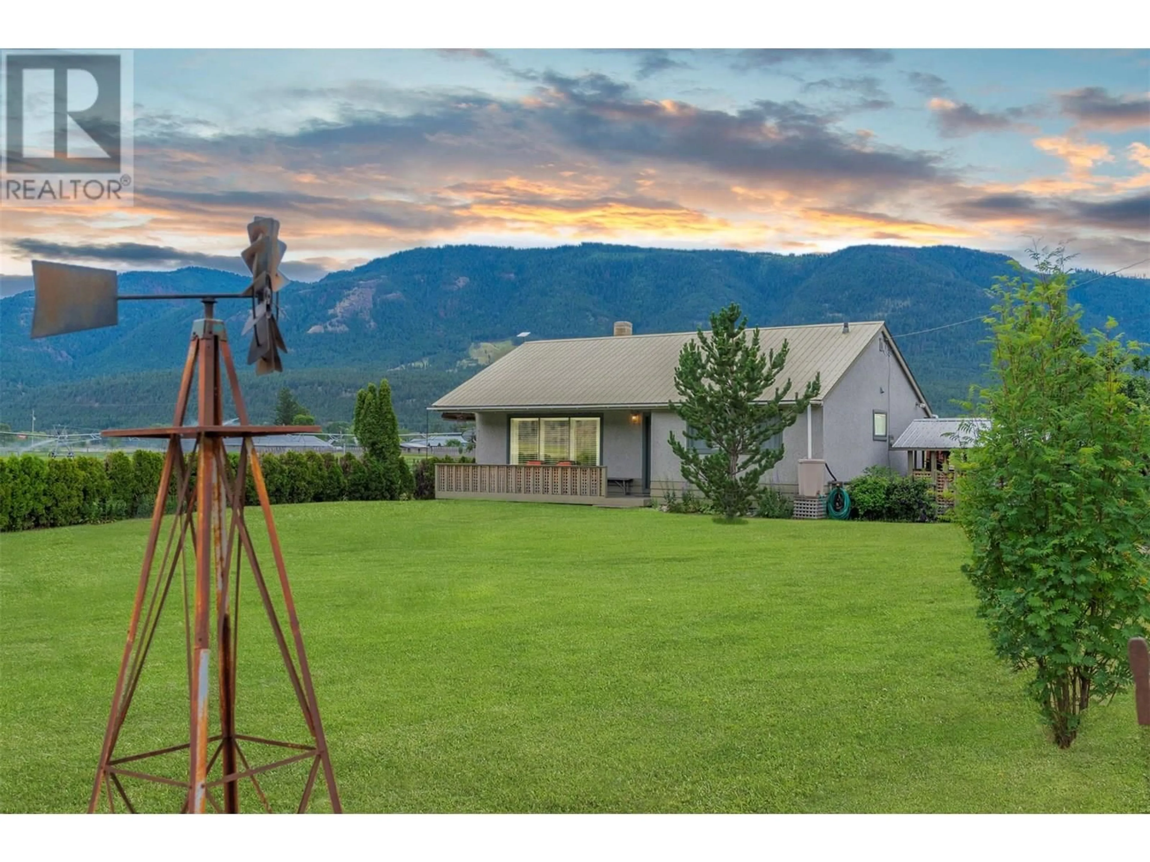 A pic from outside/outdoor area/front of a property/back of a property/a pic from drone, mountain view for 5286 KAMLOOPS VERNON HIGHWAY, Westwold British Columbia V0E3B1
