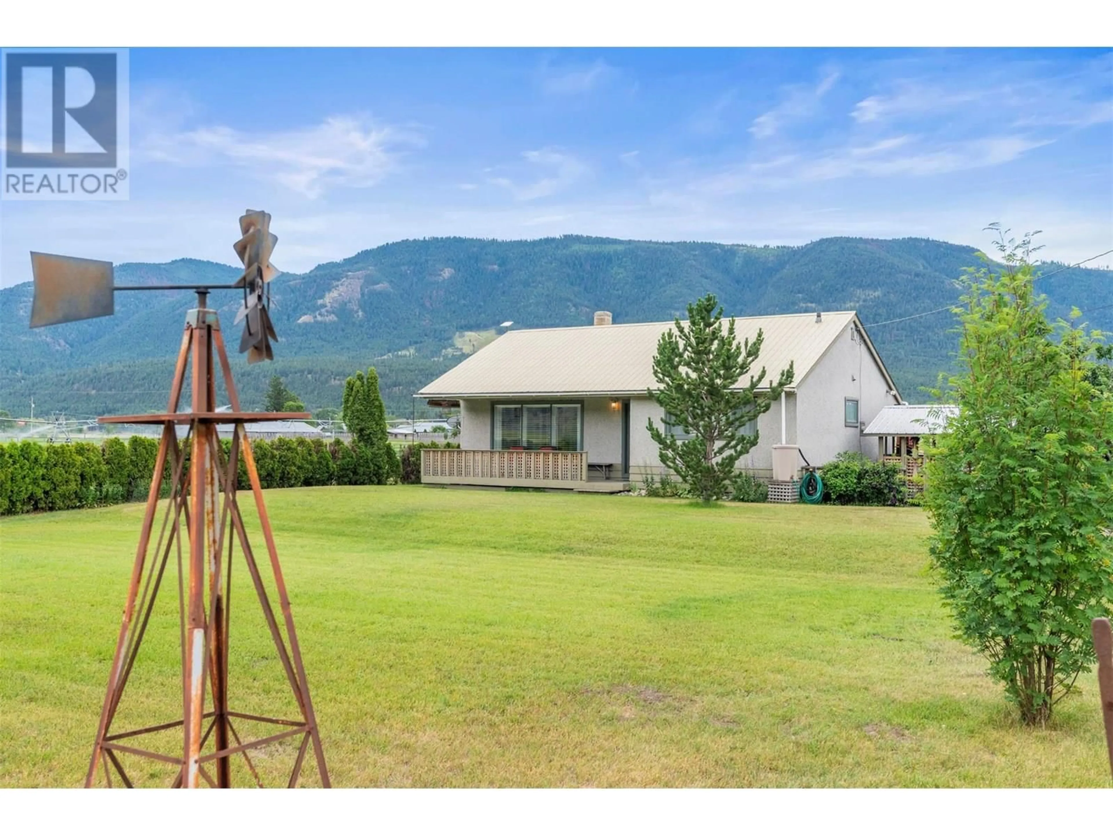 A pic from outside/outdoor area/front of a property/back of a property/a pic from drone, mountain view for 5286 KAMLOOPS VERNON HIGHWAY, Westwold British Columbia V0E3B1
