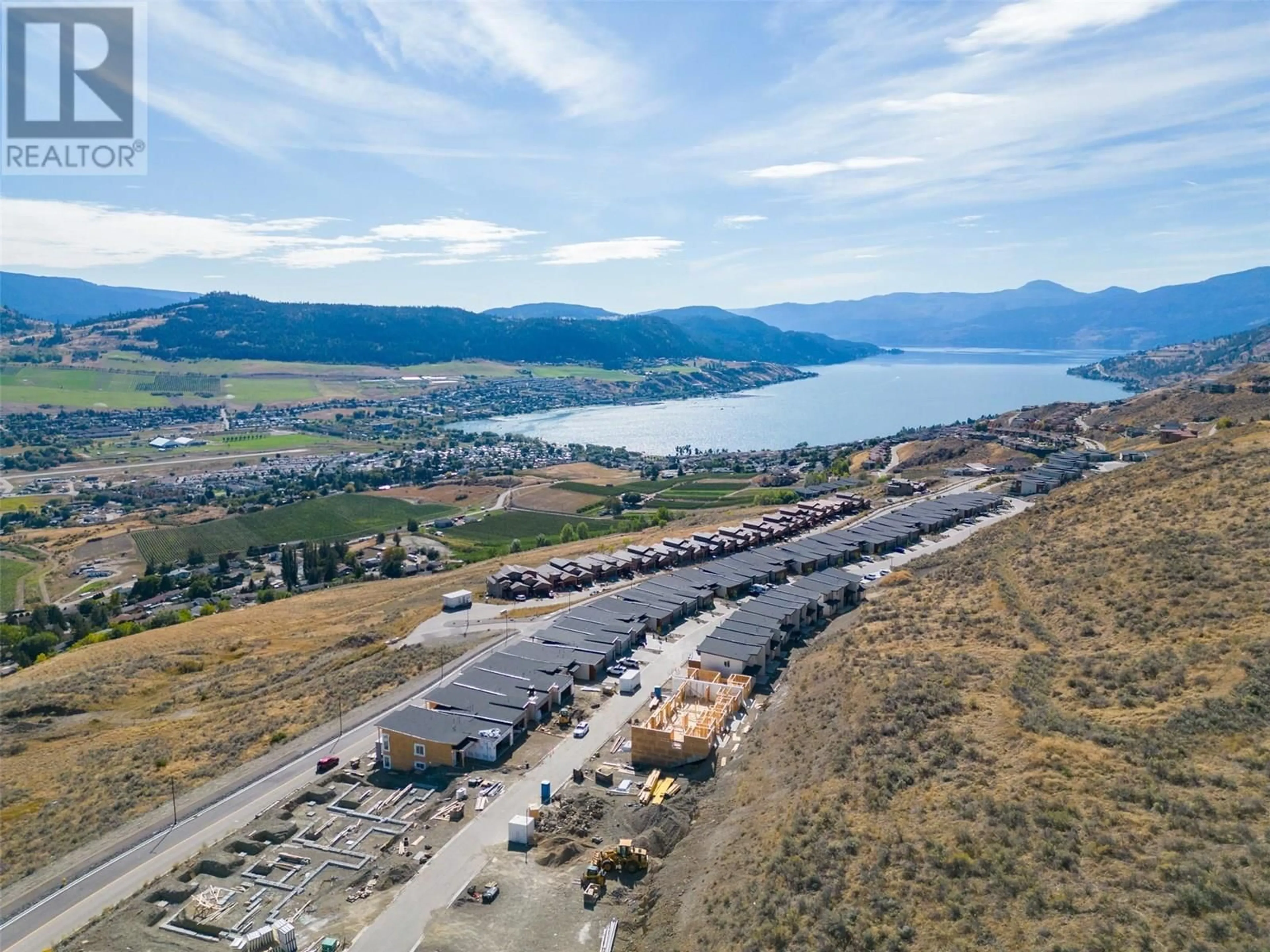 A pic from outside/outdoor area/front of a property/back of a property/a pic from drone, water/lake/river/ocean view for 39 - 7735 OKANAGAN BOULEVARD, Vernon British Columbia V1H0A7
