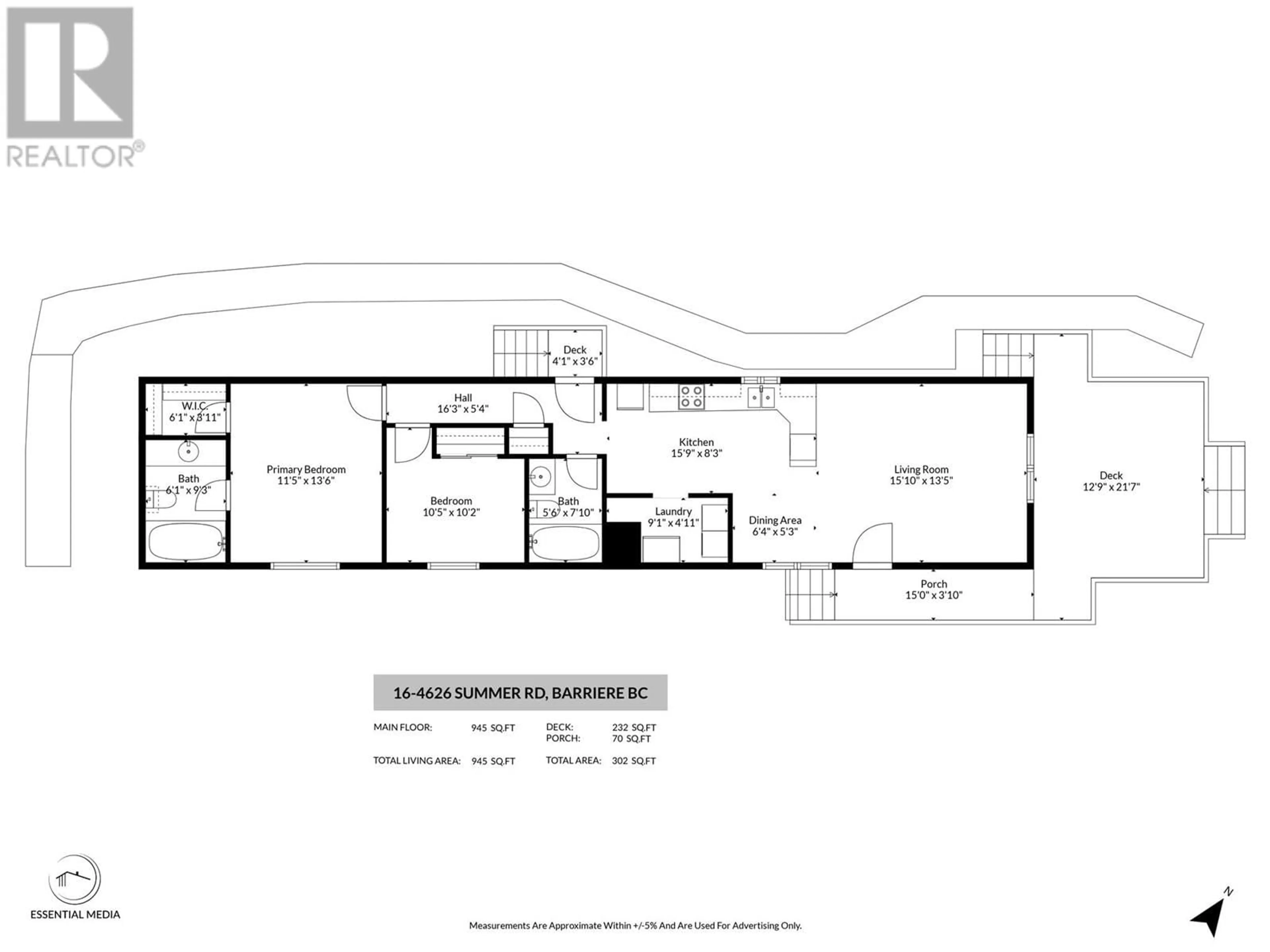 Floor plan for 16 - 4626 SUMMER ROAD, Barriere British Columbia V0E1E0