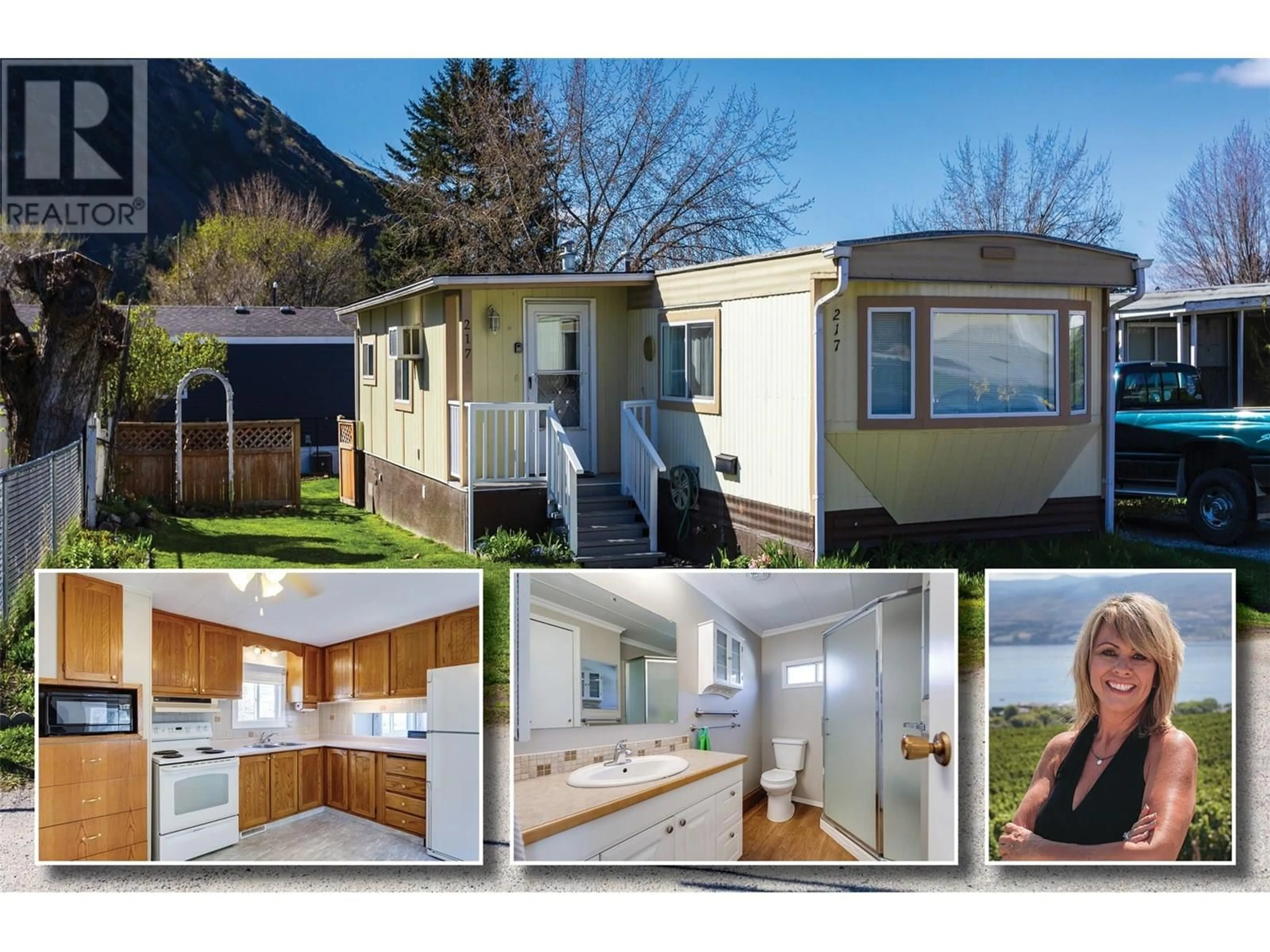 A pic from outside/outdoor area/front of a property/back of a property/a pic from drone, water/lake/river/ocean view for 217 - 1699 ROSS ROAD, West Kelowna British Columbia V1Z1L8