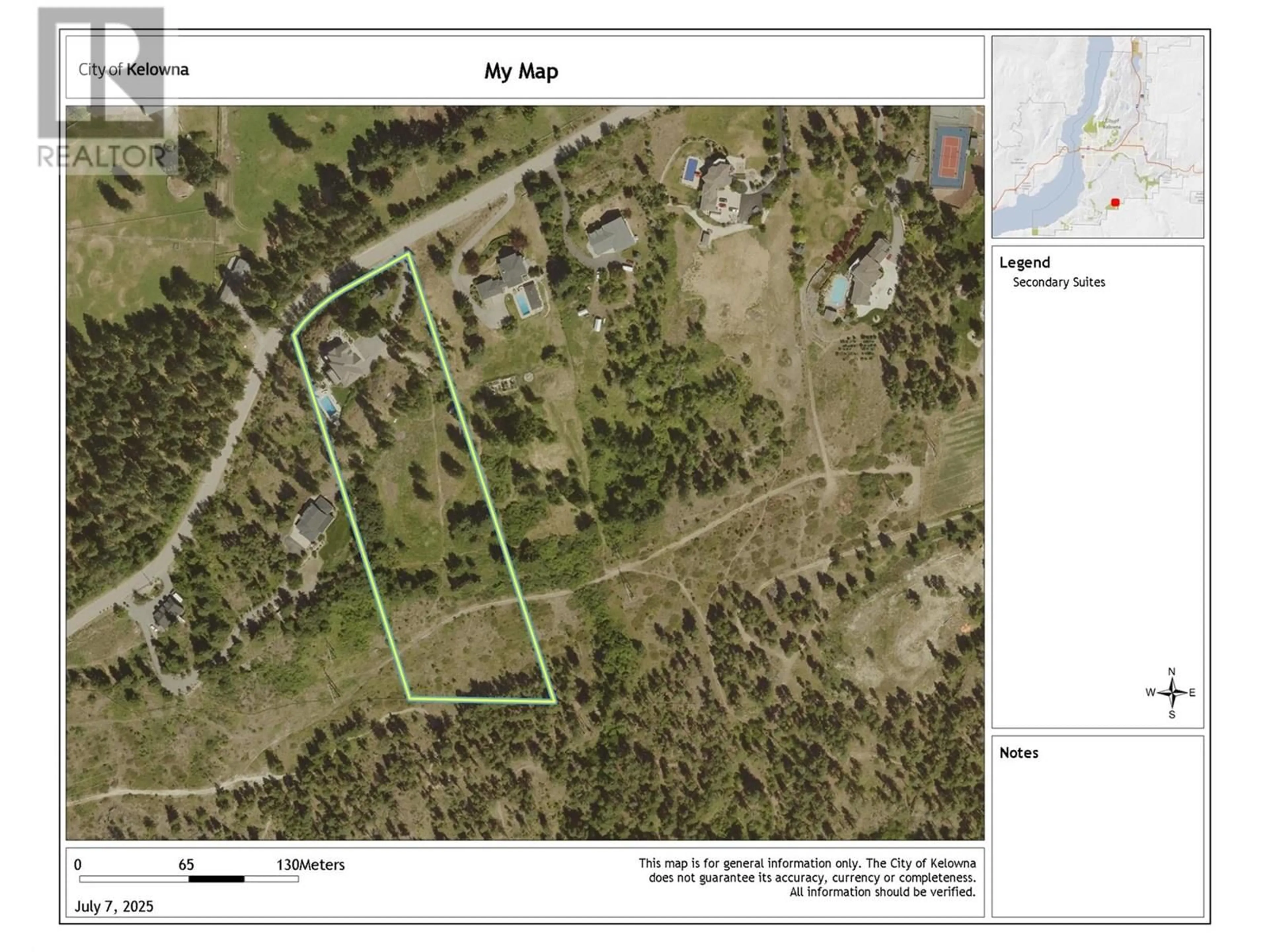 Picture of a map for 2615 HARVARD ROAD, Kelowna British Columbia V1W4C2