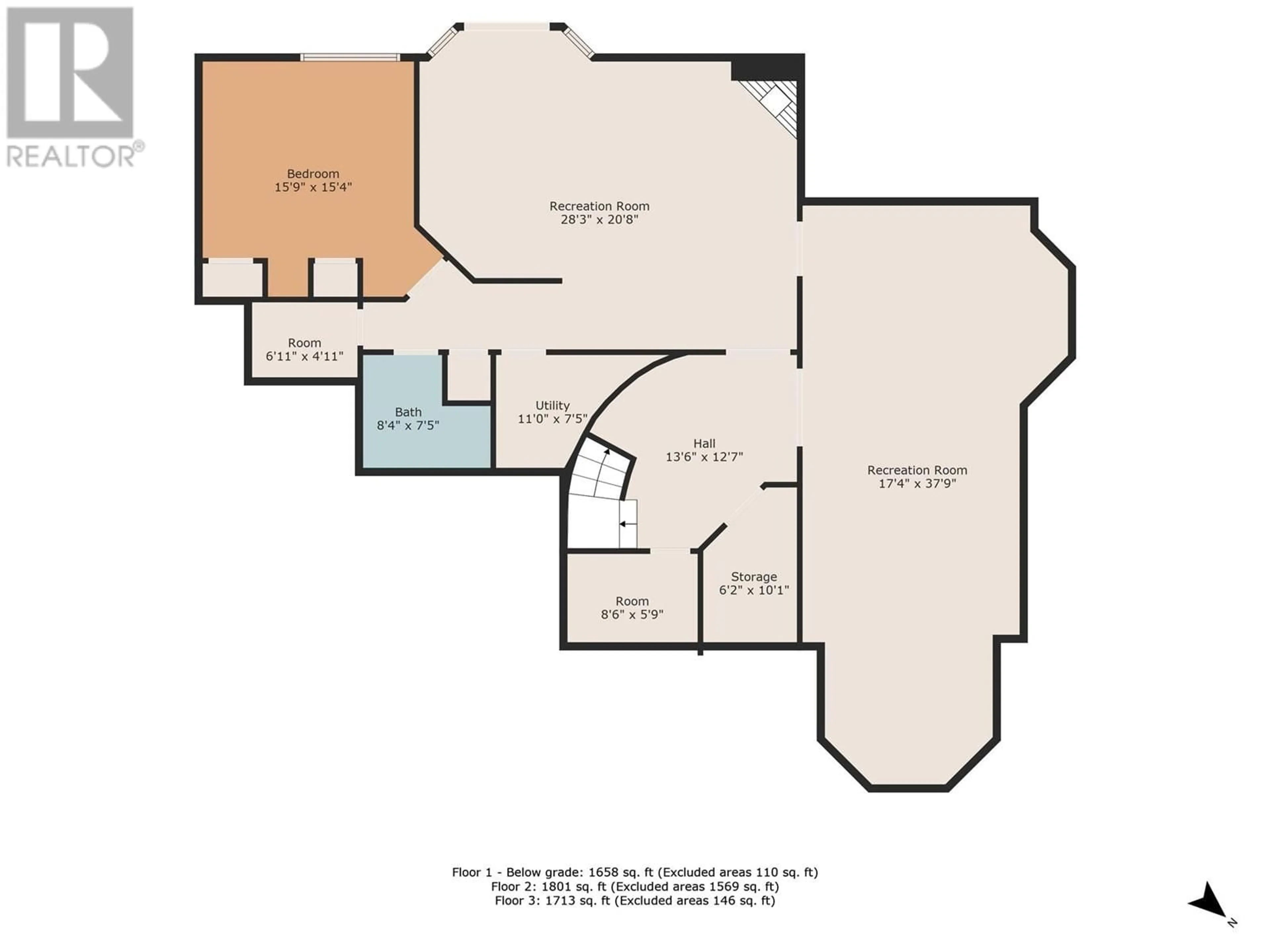 Floor plan for 2615 HARVARD ROAD, Kelowna British Columbia V1W4C2