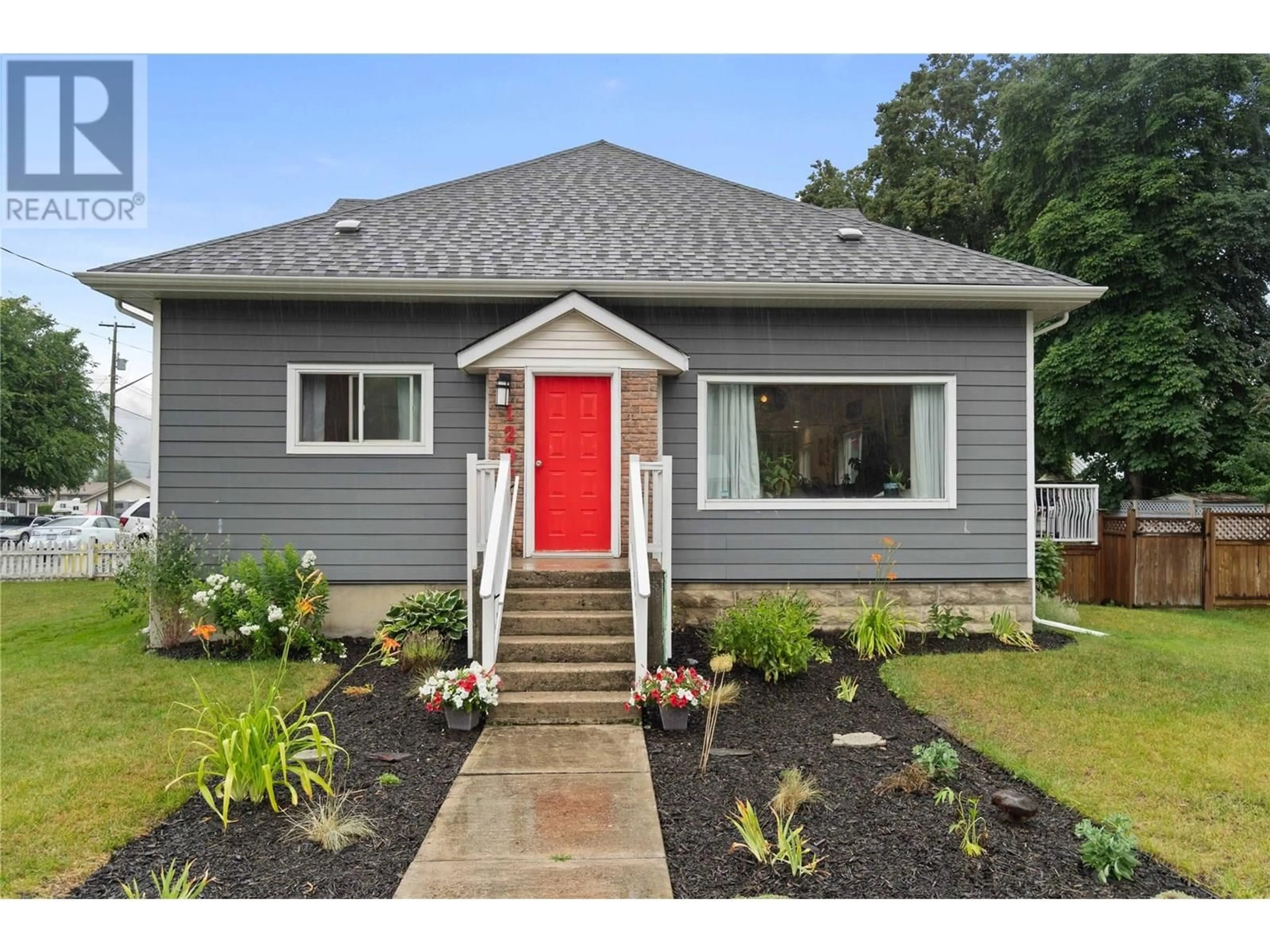 Home with vinyl exterior material, street for 1207 GEORGE STREET, Enderby British Columbia V0E1V2