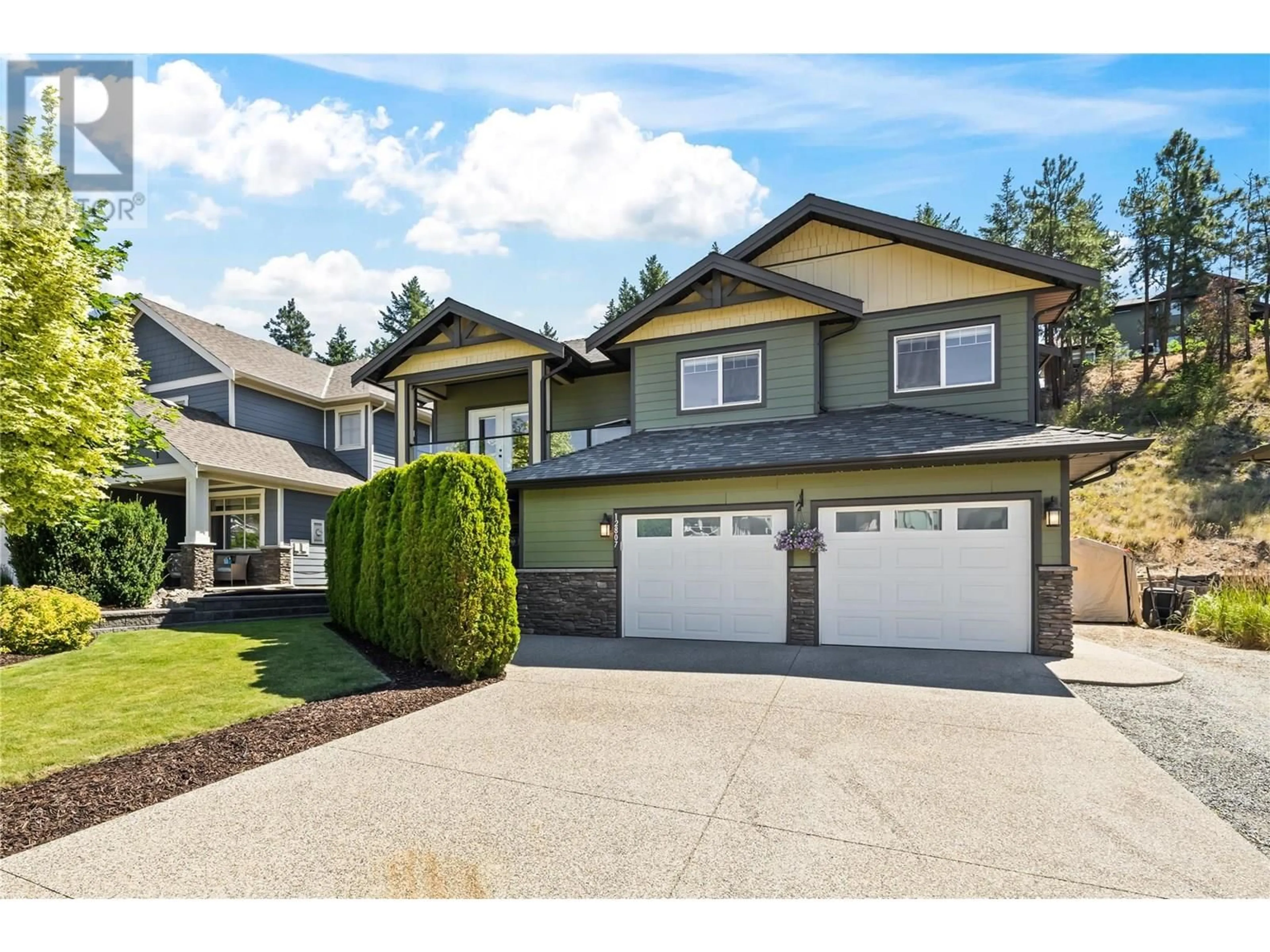 Home with vinyl exterior material, street for 12807 CLIFFSHORE DRIVE, Lake Country British Columbia V4V2P7