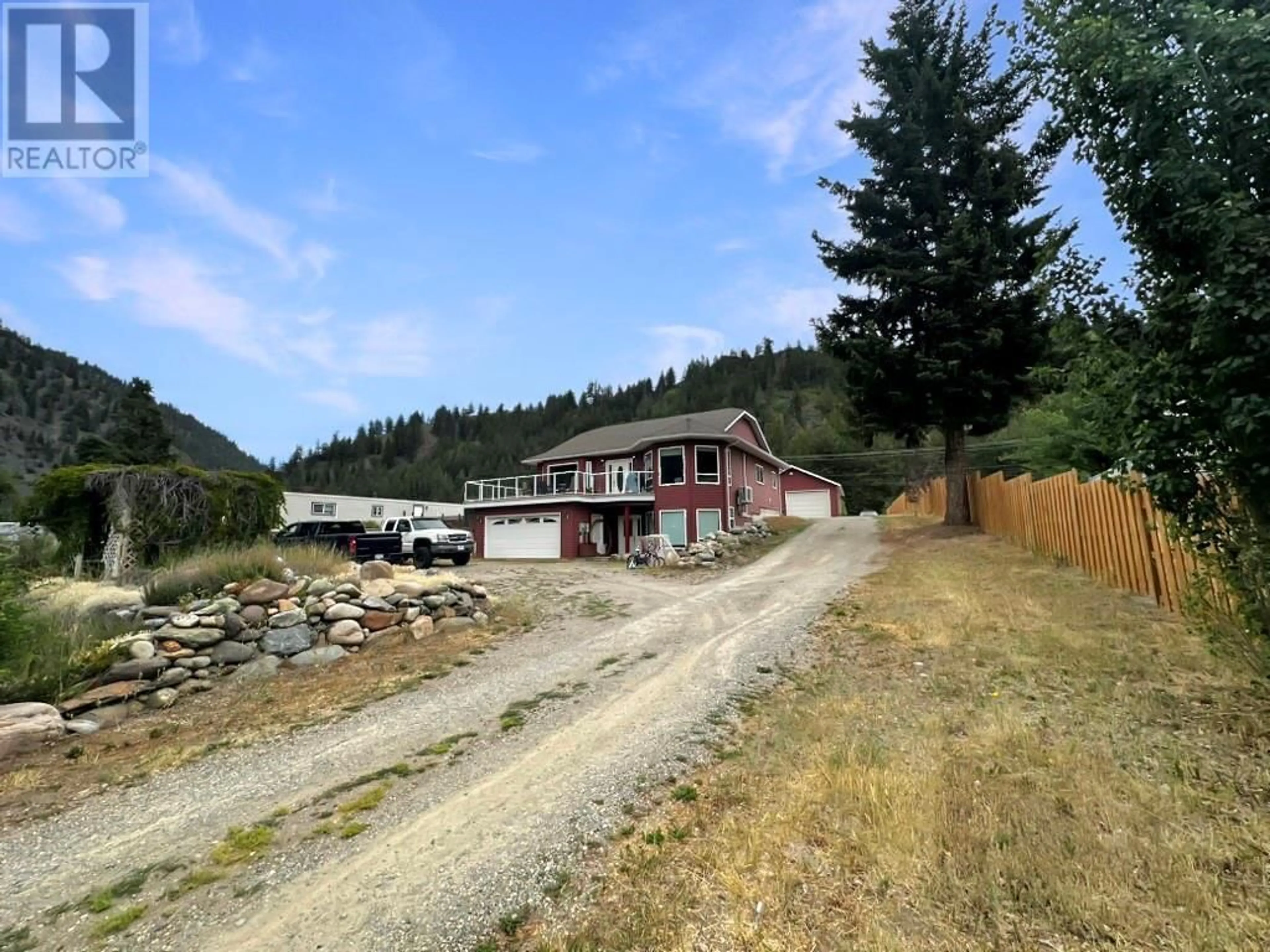 A pic from outside/outdoor area/front of a property/back of a property/a pic from drone, mountain view for 529 DAGUR WAY, Princeton British Columbia V0X1W0